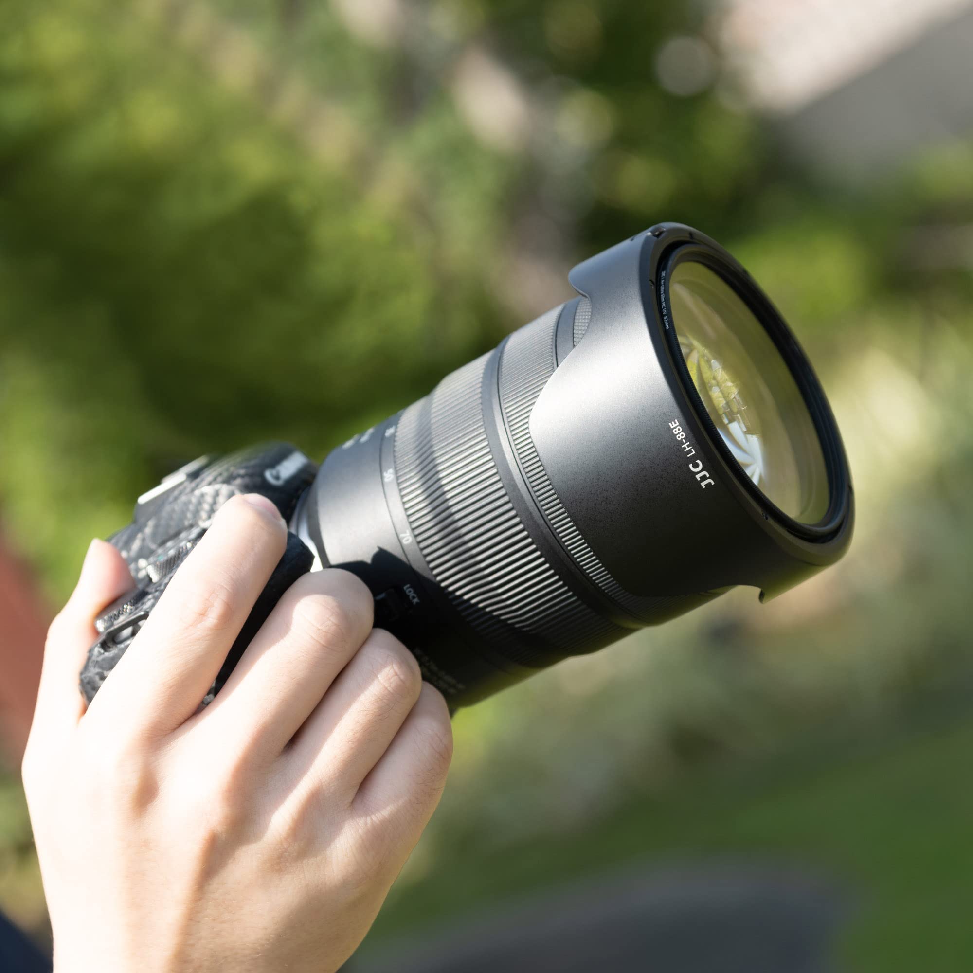JJC Paraluce EW-88E per obiettivo Canon RF 24-70mm f/2.8L IS USM & Canon RF 24-105mm f/2.8L IS USM Z, sostituisce il paraluce Canon EW-88E