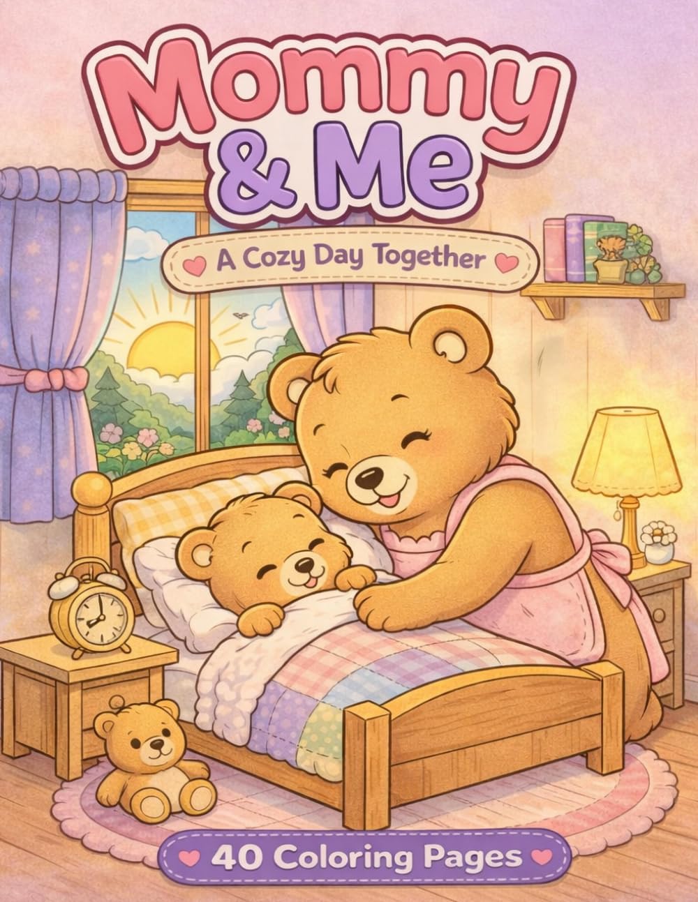Mommy & Me: A Cozy Day Together – A Heartwarming Coloring Book for Kids, Toddlers & Mother-Child Bonding (40 Coloring Pages)