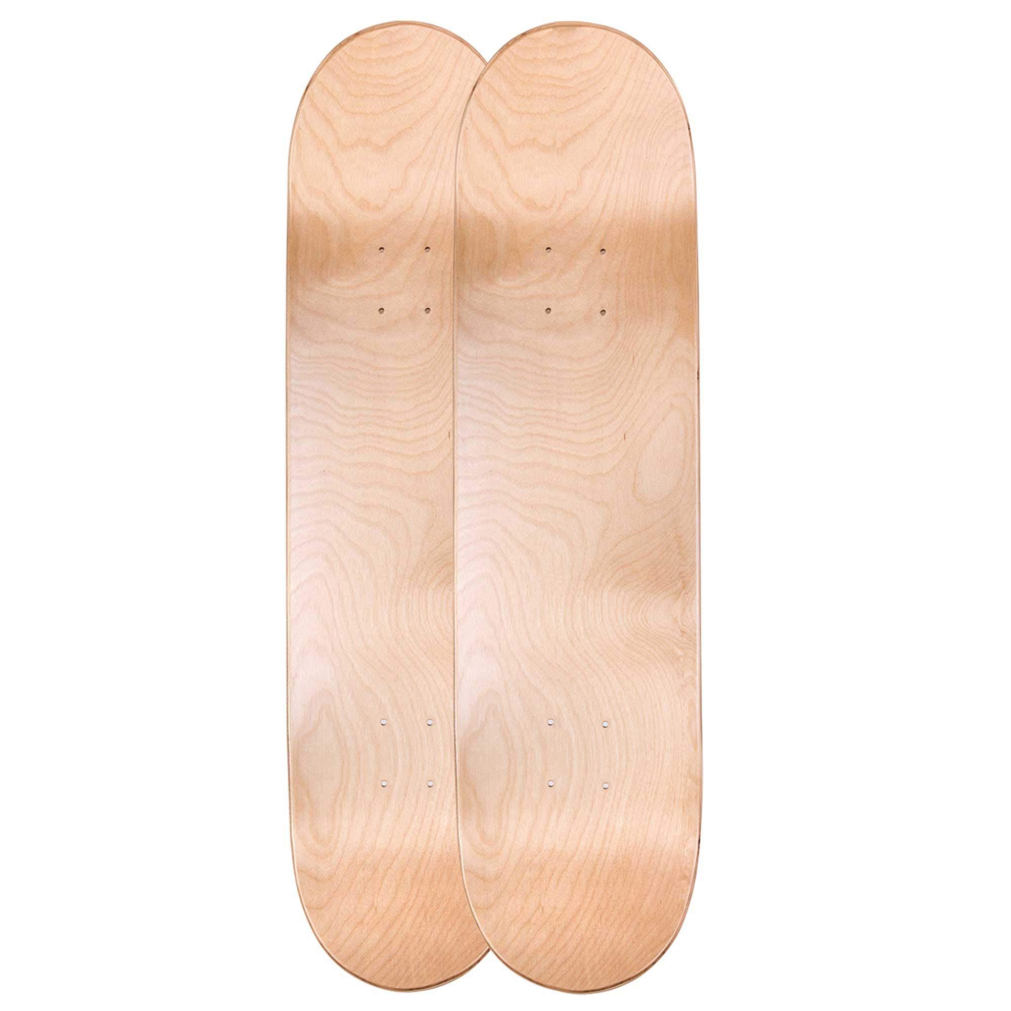 Cal 7 Blank Maple Skateboard Decks| Two Pack (Natural, 8.5 inch)