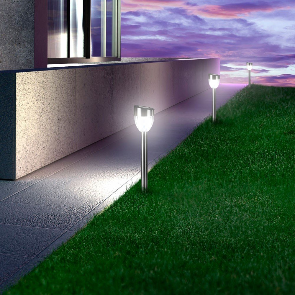 Globo Lampa solarna LED pochodnia 38 cm, stal nierdzewna, 3389