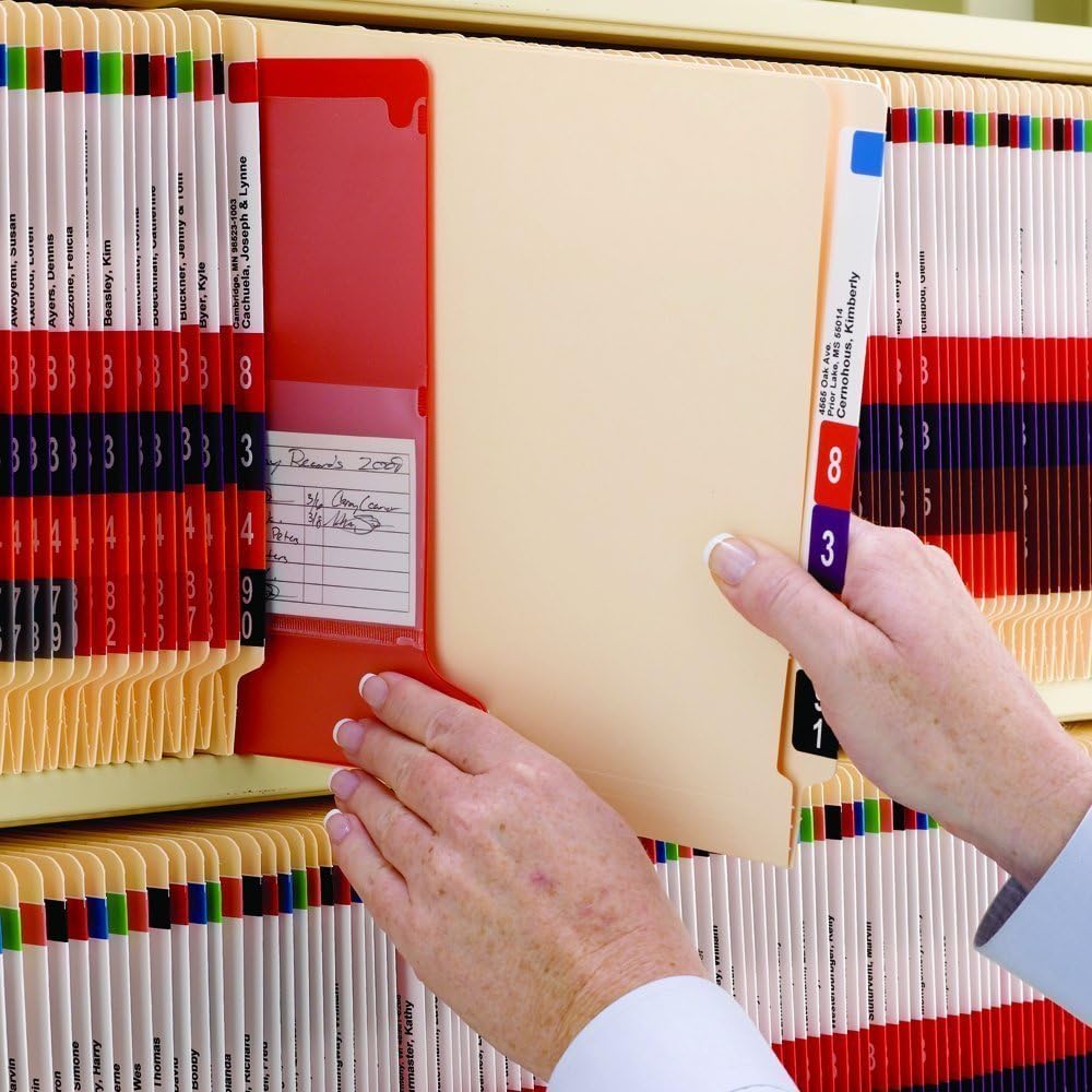 ABC Deluxe Half Pocket Manila File Folder - 1 Fastener End Tab Document Folder - 9 1/2 x 12 1/4 - Position Legal Document Organizer Designed - Ideal for Home Office School Classroom (100)