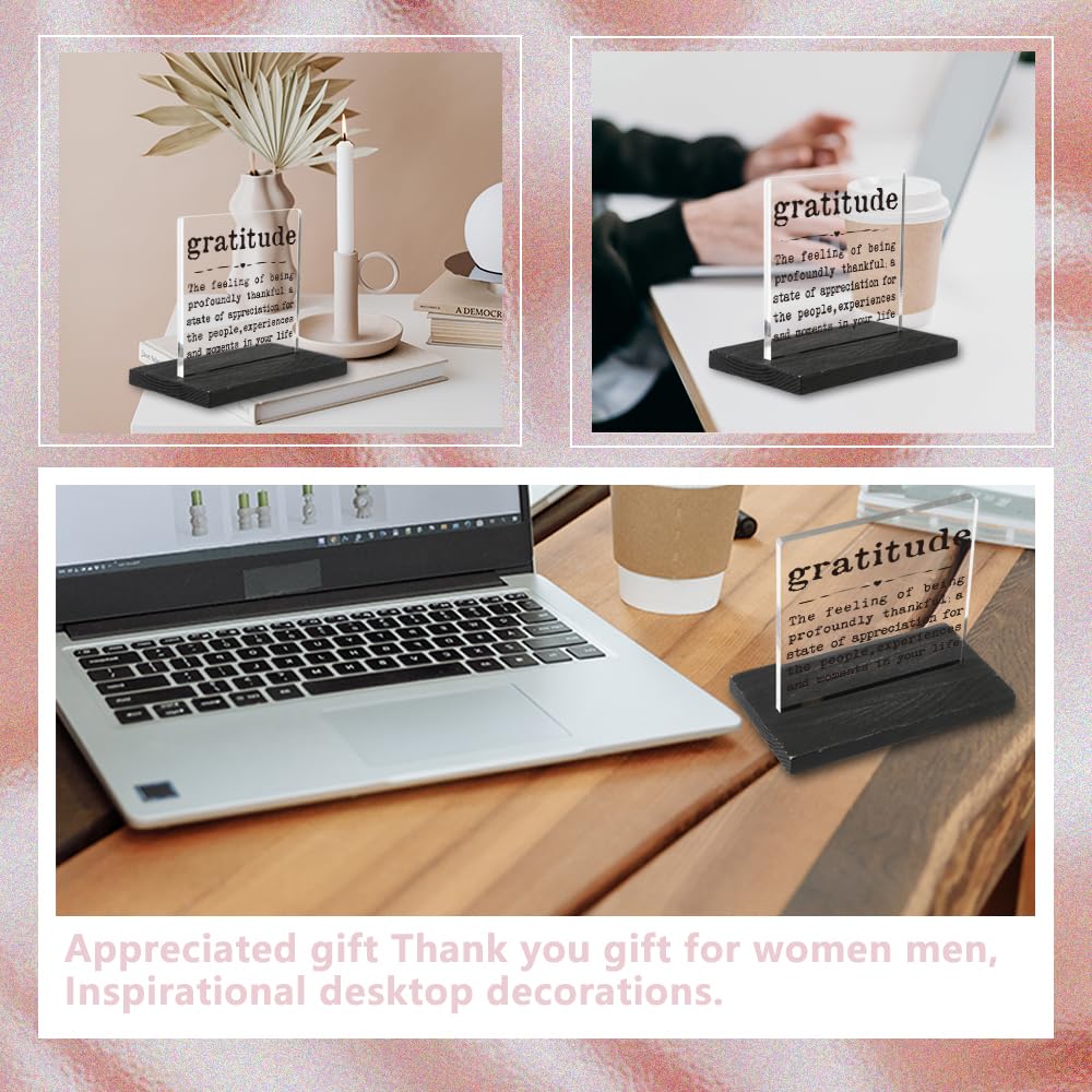 Inspirierendes Acryl-Schild Für Den Schreibtisch – 10,2x10,2 Cm, Dankeschön-Geschenk Für Kollegen & Freunde