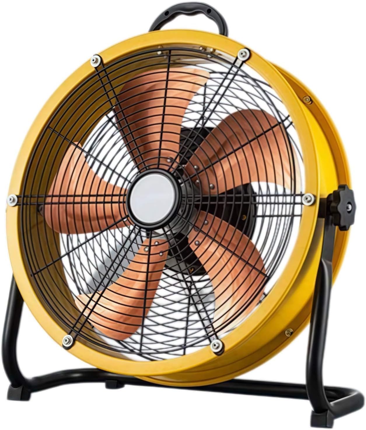 Ventilador Industrial de Suelo, circulador de Aire de Alta Velocidad, 3 velocidades, aspas de Aluminio y Rejilla de Seguridad; para almacenes, garajes y talleres (12in)