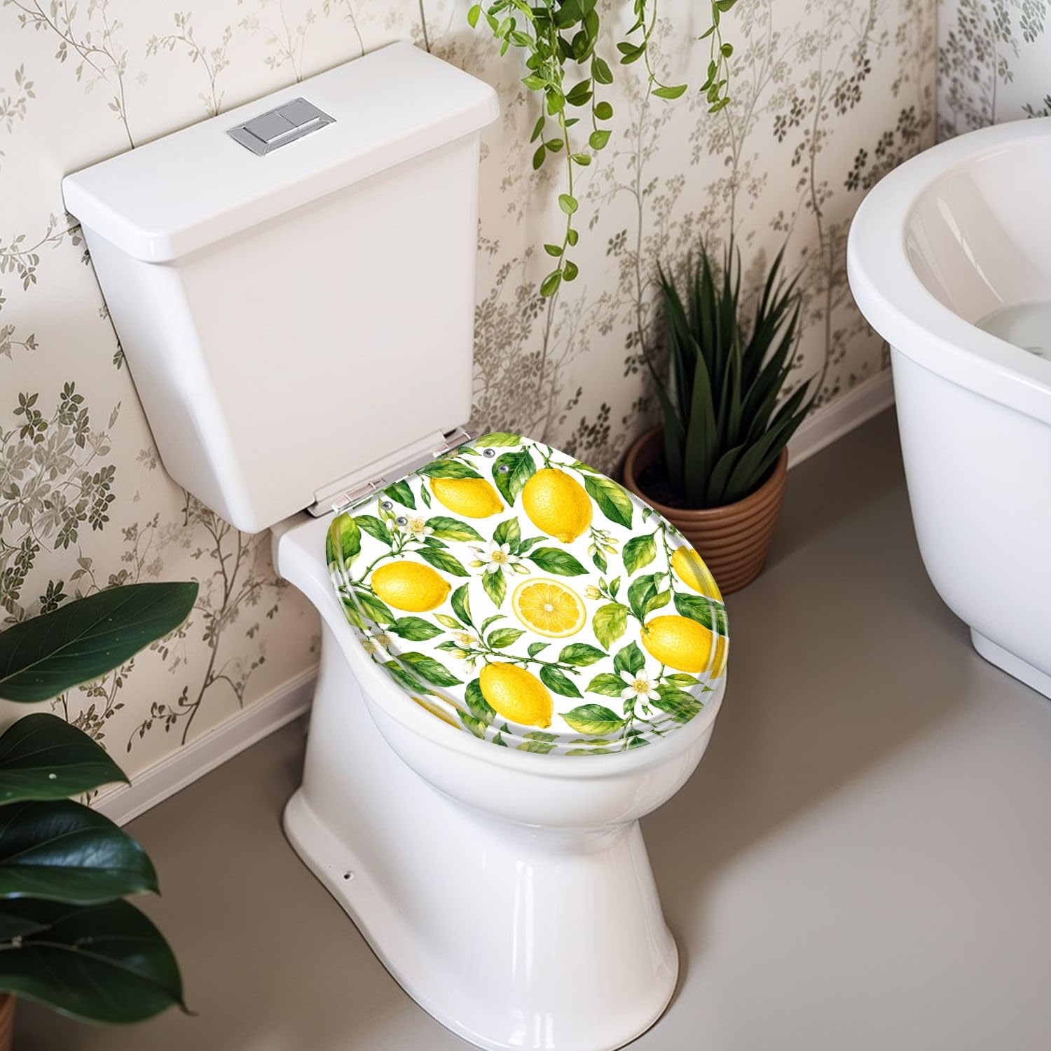 Sedile WC rotondo generico con chiusura ammortizzata per bagno