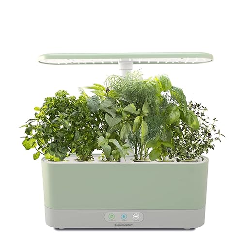 AeroGarden Harvest Slim with Gourmet Herb Seed Pod Kit - Hydroponic Indoor Garden, Sage