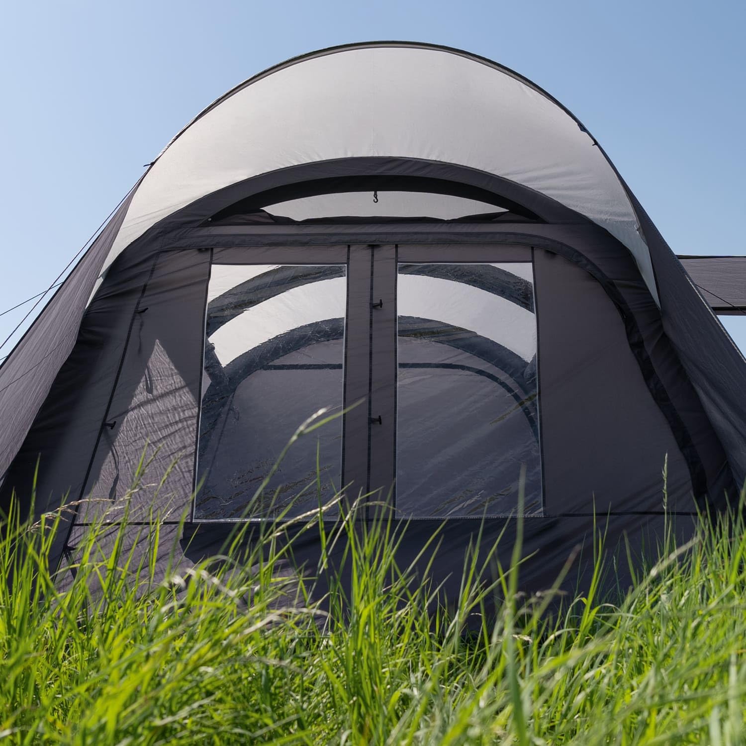 Skandika Busvorzelt Vejers/Esbjerg | Vorzelt aufblasbar, freistehend, 2 m Stehhöhe, wasserfest, 3000 mm Wassersäule, Tunnelzelt, Buszelt, Luftzelt, Luftvorzelt | Zelt für Auto Bus Van Bulli