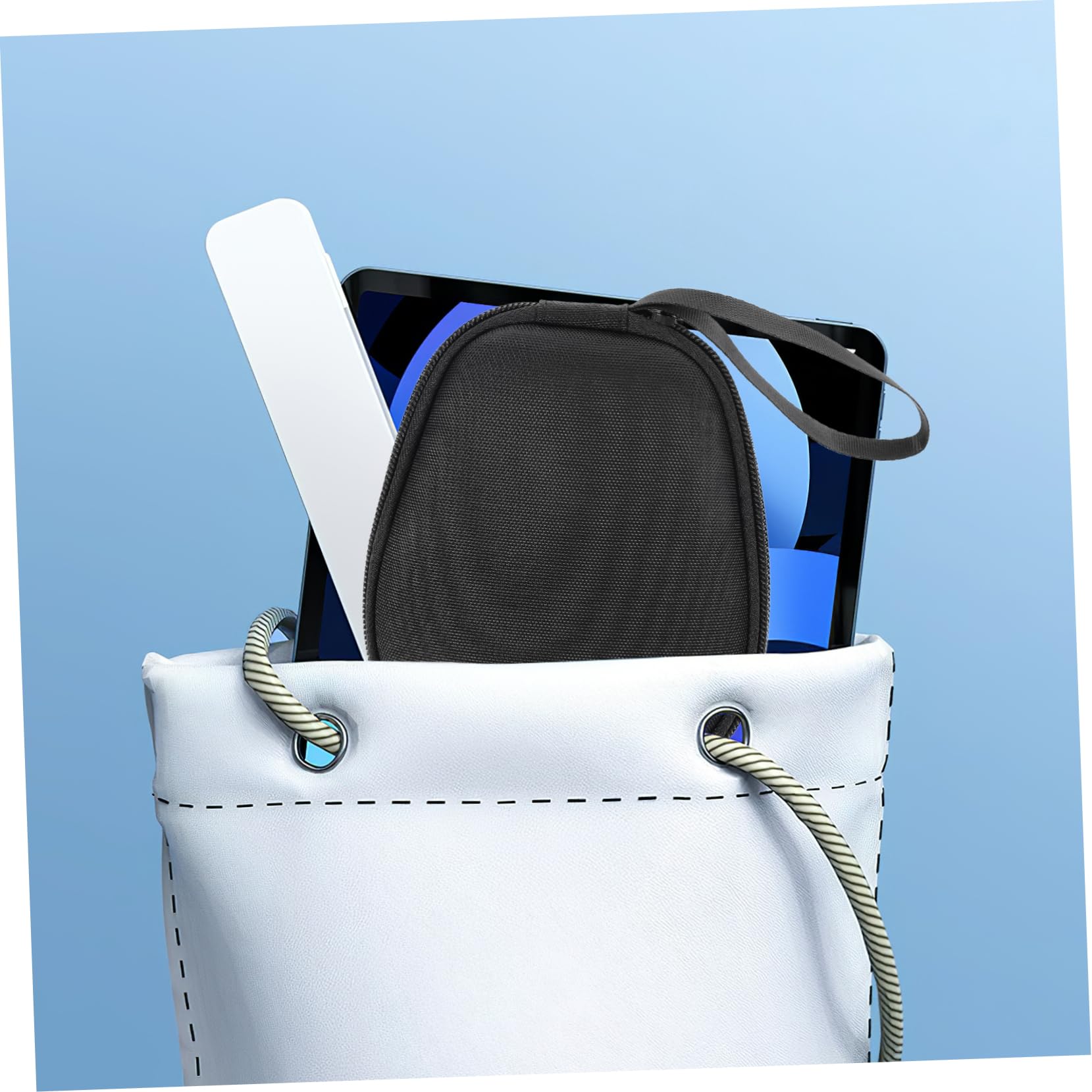 Uonlytech 5pezzi Custodia Porta Cuffie Per Cuffie Conduzione Ossea Organizer Compatto Per Trasporto Di Auricolari e Cavi Design Moderno e Versatile Per Uso Quotidiano