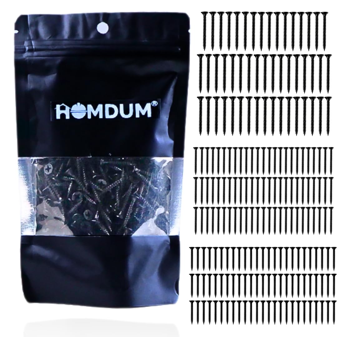 Homdum Assorted Black Dry Wall Screws 3 Sizes (32 mm to 50 mm) + Ph Bit 1 nos, (Pack of 201 Pieces) (B07JW1J1LD) Amazon Price History, Amazon Price Tracker