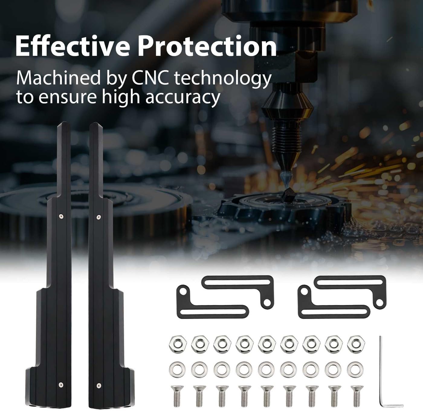 Universal Spark Plug Wire Looms - Billet Aluminum Holders Compatible with Small Block & Big Block V8 Engines