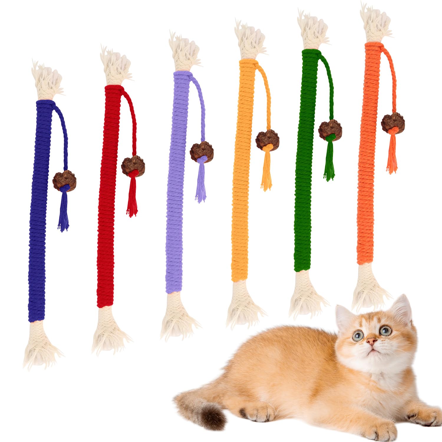 OWill 6Pcs Cat Chew Toy