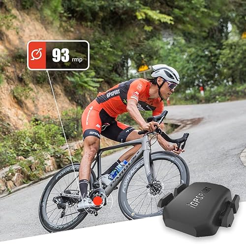 Miniatura 6 de iGPSPORT Speed or Cadence Sensor, Bluetooth ANT+ Wireless Waterproof Cycling Sensor, Compatible with Bike Computer Stationary Bike