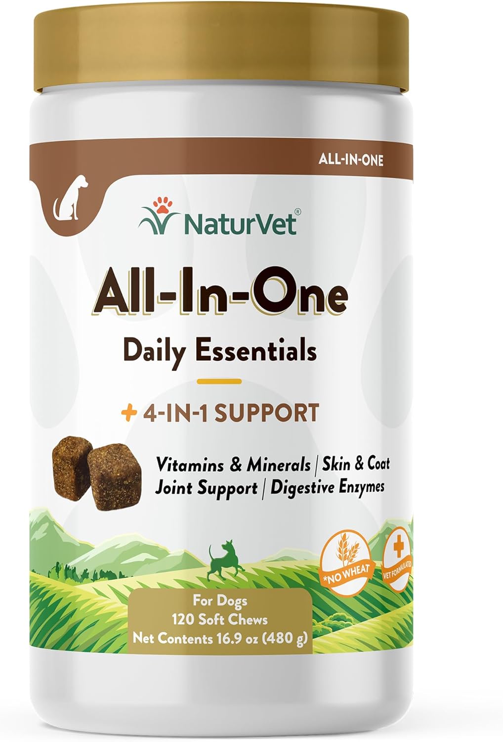 AllinOne Dog Soft Chew Supplement, Skin & Coat Health, Joint Support