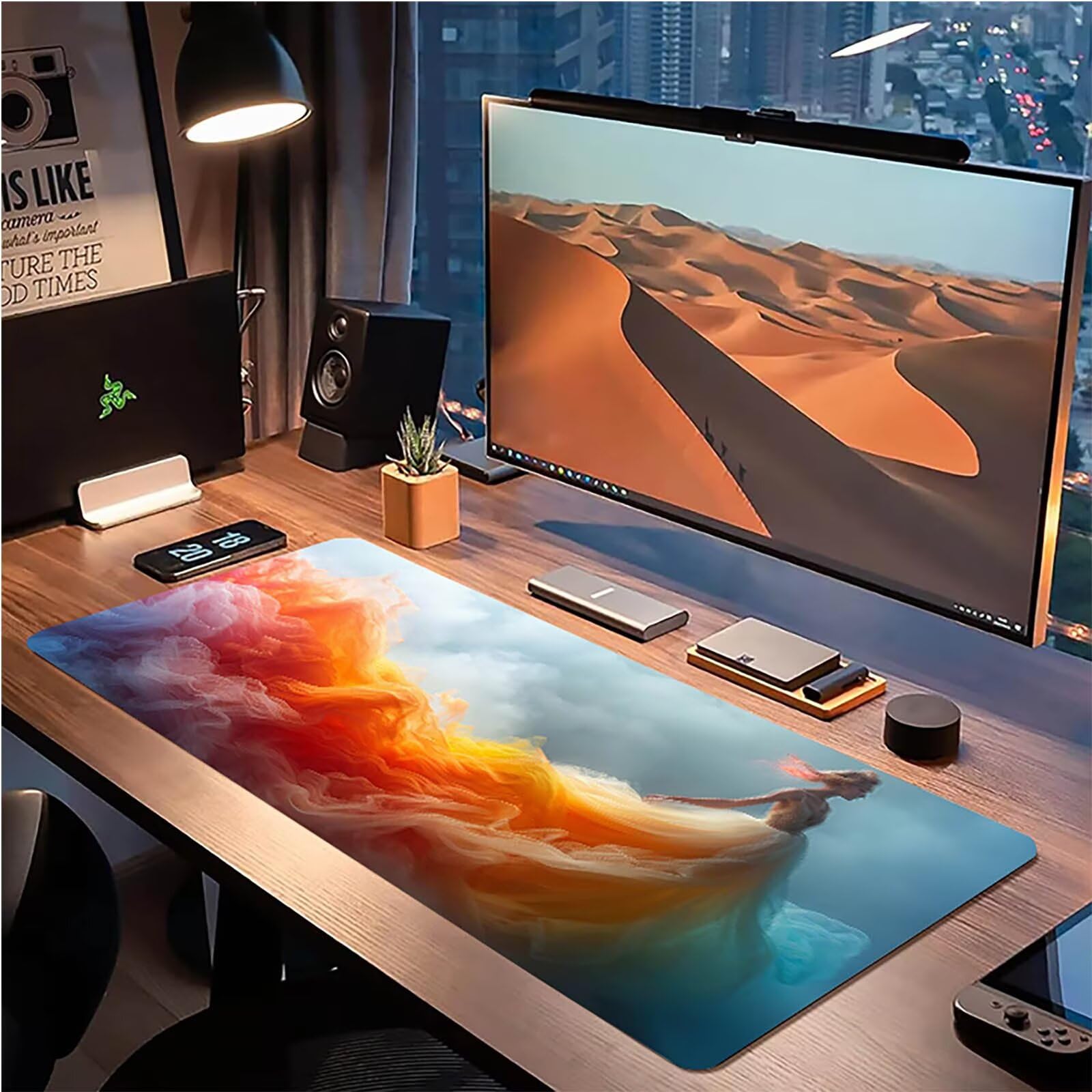 Tappetino Mouse XXL 1500 x 800 mm, Tappetino Mouse Donna, Gaming Mousepad Migliorare la Velocità e la Precisione, Mouse Pad con Base in Gomma Antiscivolo, Ufficio Accessori Gaming, Grigio 0-5183