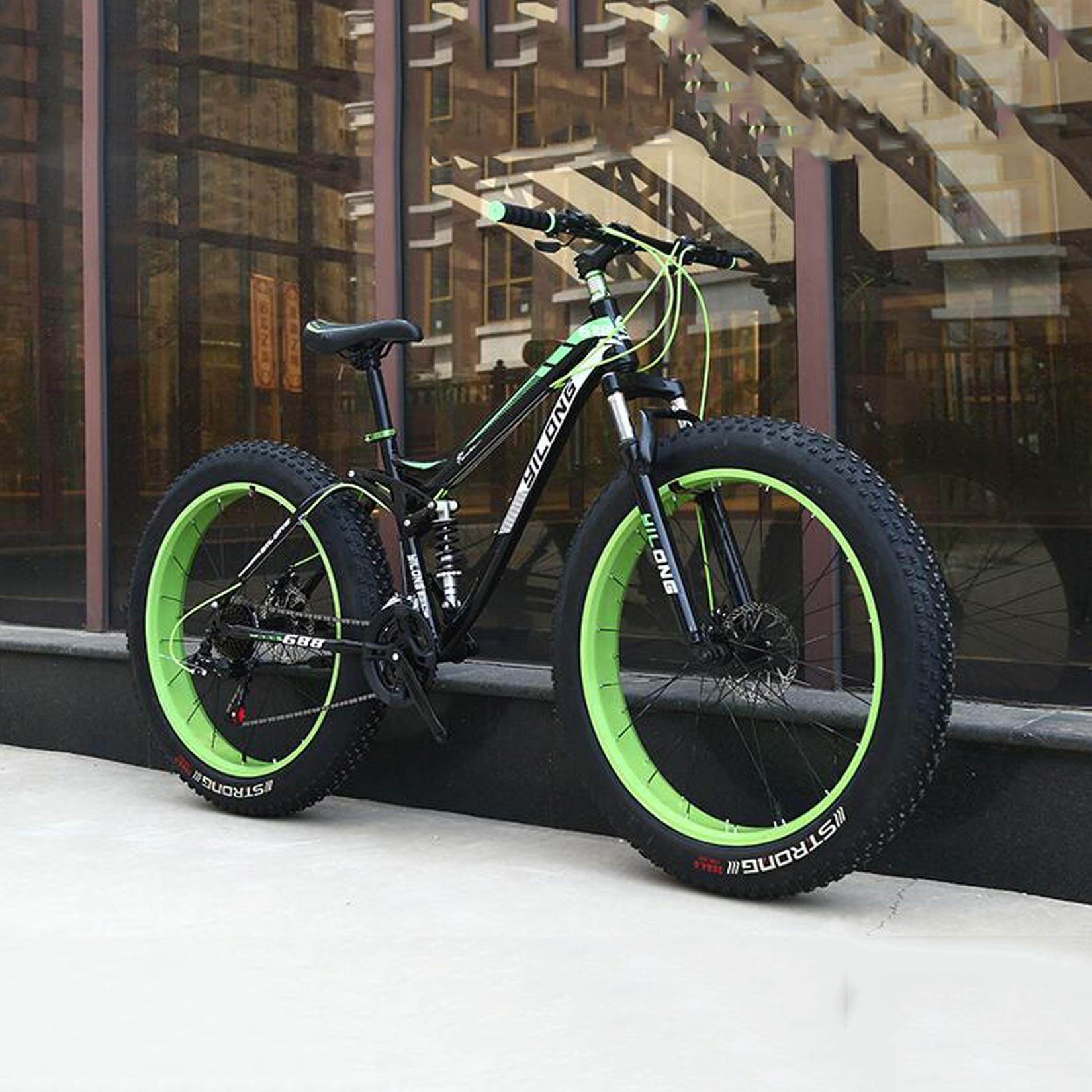 Amazon | メンズファットタイヤマウンテンバイク、26インチホイール7