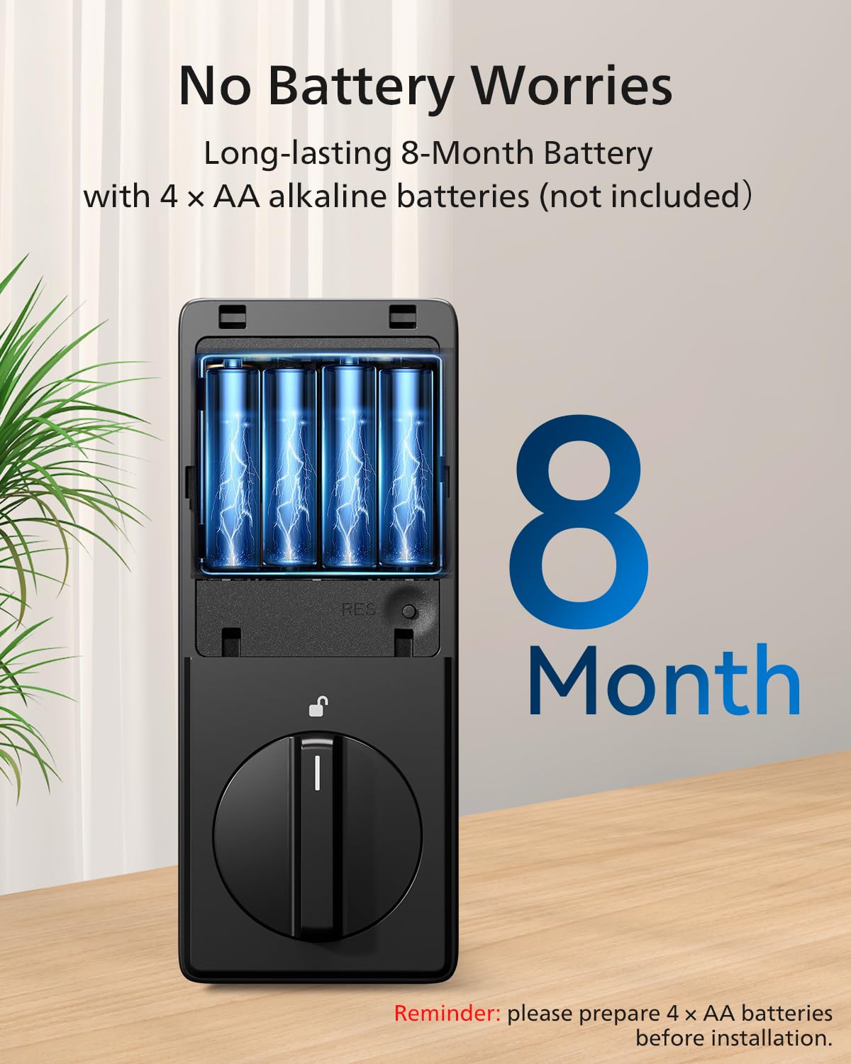 Philips Wi-Fi Smart Door Lock, Keyless Entry Door Lock with App Control,Fingerprint ID,Auto Lock,Keypad Deadbolt with Wi-Fi Bridge Adaptor,Smart Locks for Front Door-Matte Black