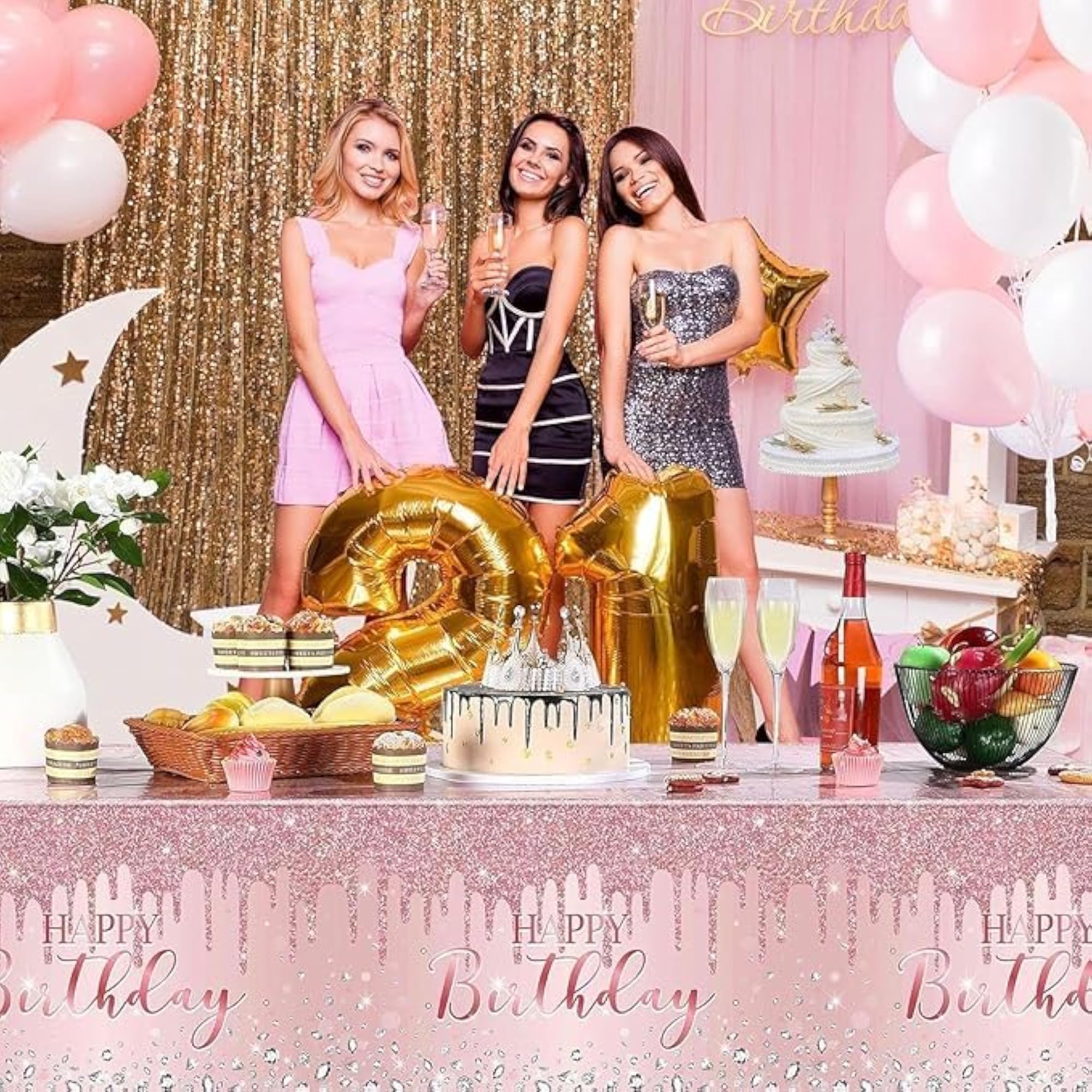 Party Table Cover for Birthday and Anniversary Decoration