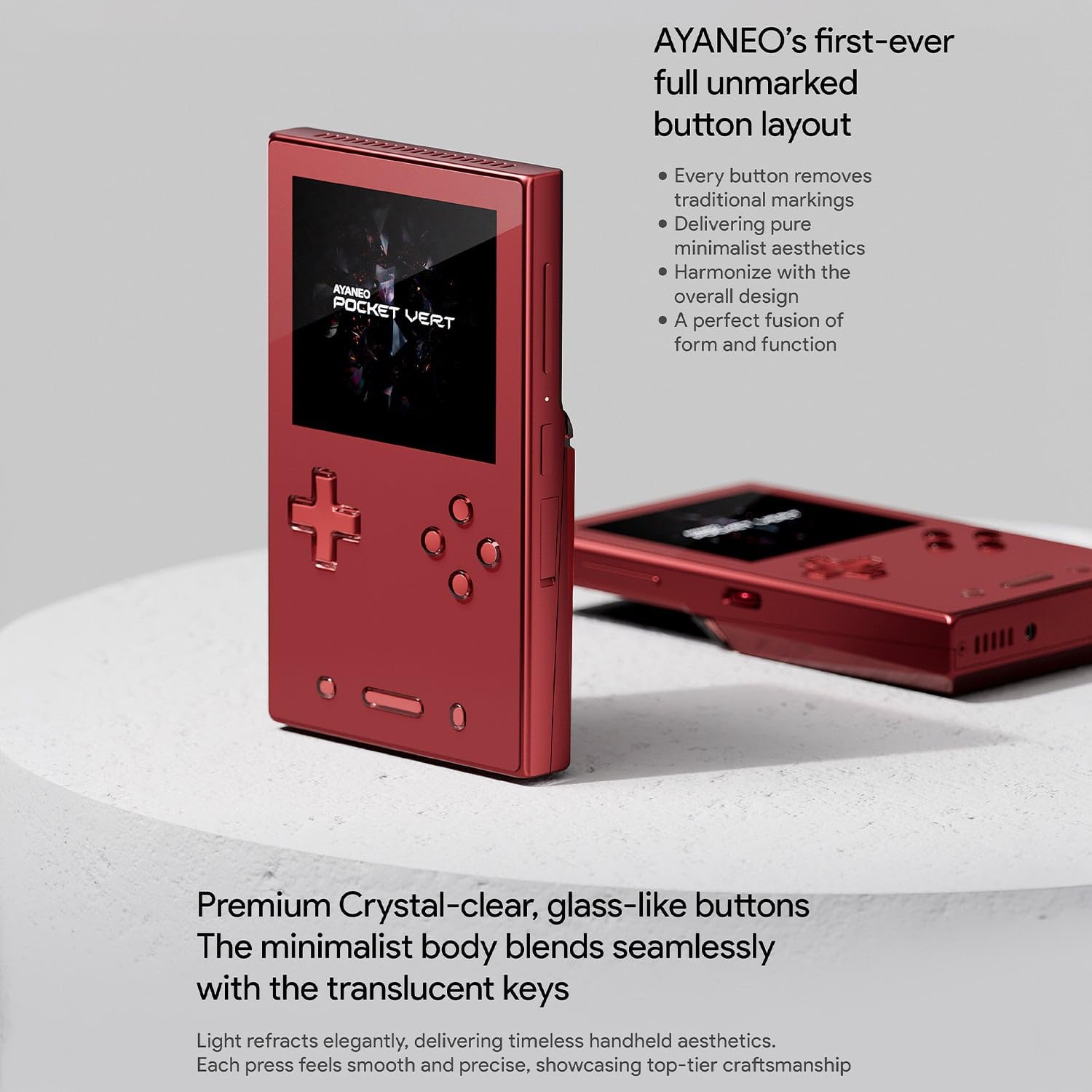 AYANEO Pocket VERT: console portatile retrò in formato verticale con Snapdragon 8+ Gen 1, display da 3,5 pollici a 60 Hz con 615 PPI e corpo in alluminio lavorato a CNC (Nero Mezzanotte, 8GB+128GB)