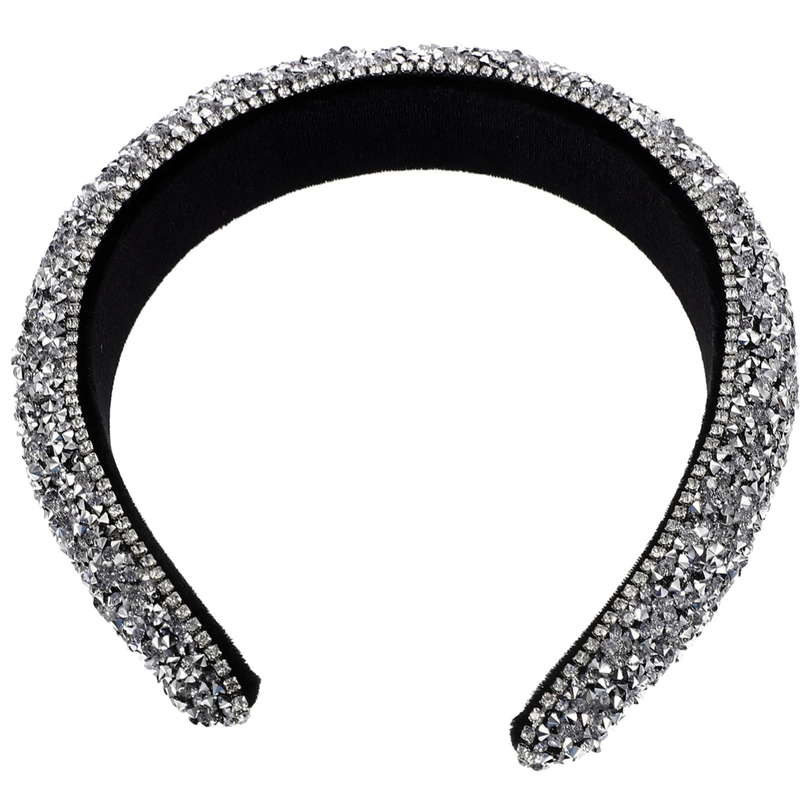 FRCOLOR 5 Eleganti Cerchietti Per Elastici in Argento Con Diamanti Per Natale Per Donne