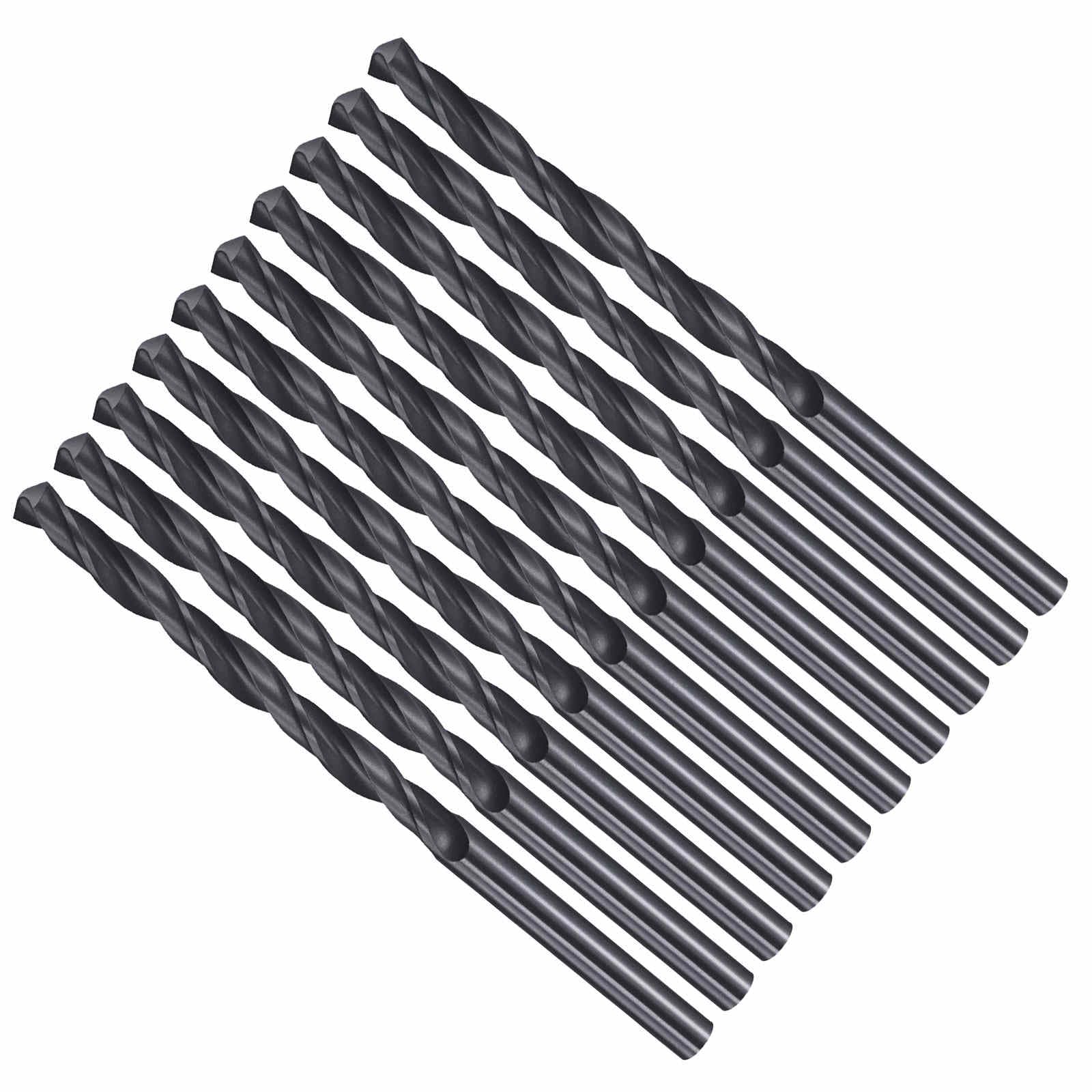 CoCud Drill Bit, 4mm Cutting Diameter, 4241 HSS Nitriding Black 118° Cutting Angle Versatile Bits - (Applications: for Drilling Plastic Wood Soft Metal), 10-Pieces — image 1