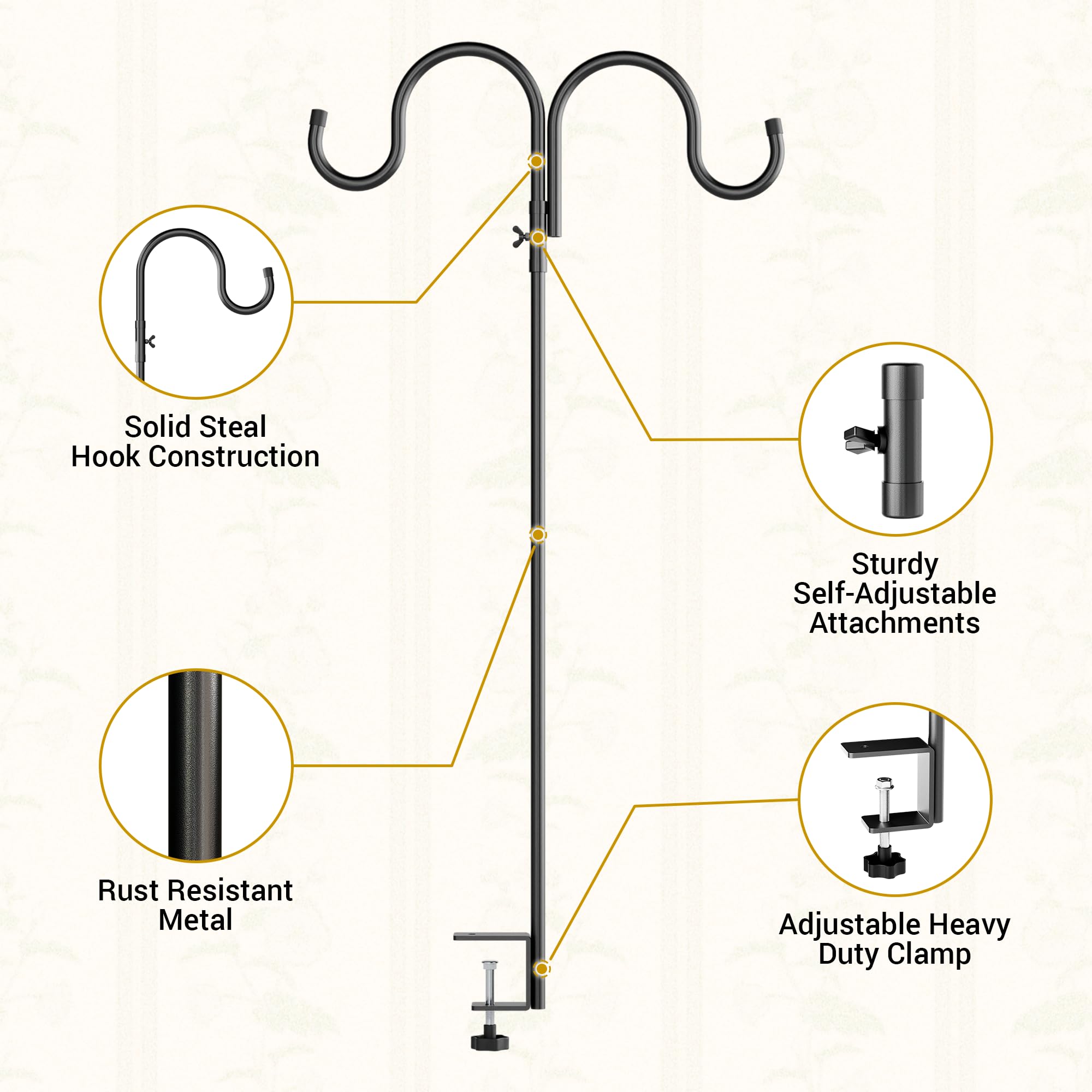 Outside Railing Hooks Snapklik.com : 40 Inch Tall Double Deck Hook For Railing, Adjustable ...