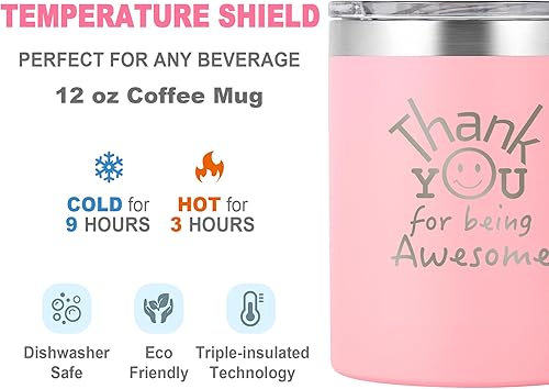 Miniatura 9 de DLOCCOLD Regalos de agradecimiento para mujeres, regalos administrativos para el día profesional, taza de café con texto en inglés "Thank You for