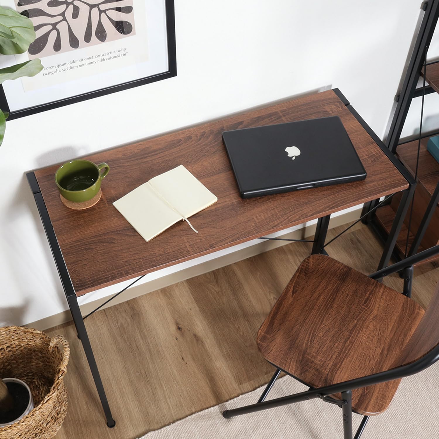 Amazon.co.jp: 不二貿易 折りたたみ デスク 机 幅90×奥行41×高さ72cm