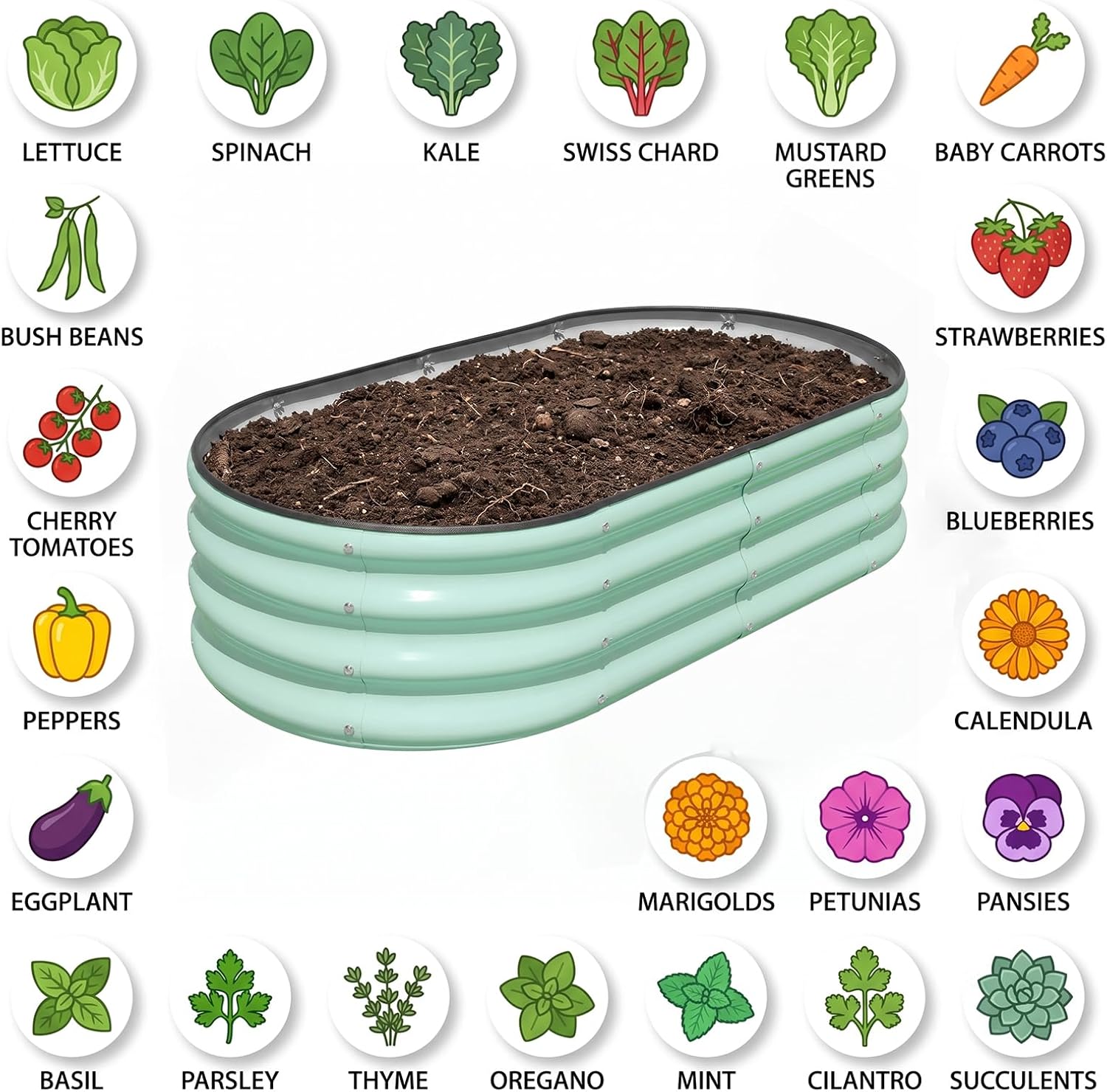  Raised Garden Bed Outdoor 4x2x1ft, 2 Pack thumbnail