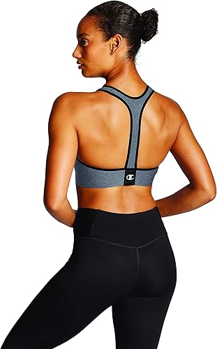 Vista 2 de Sostén deportivo Champion Absolute con banda SmoothTec, S, Gris, negro