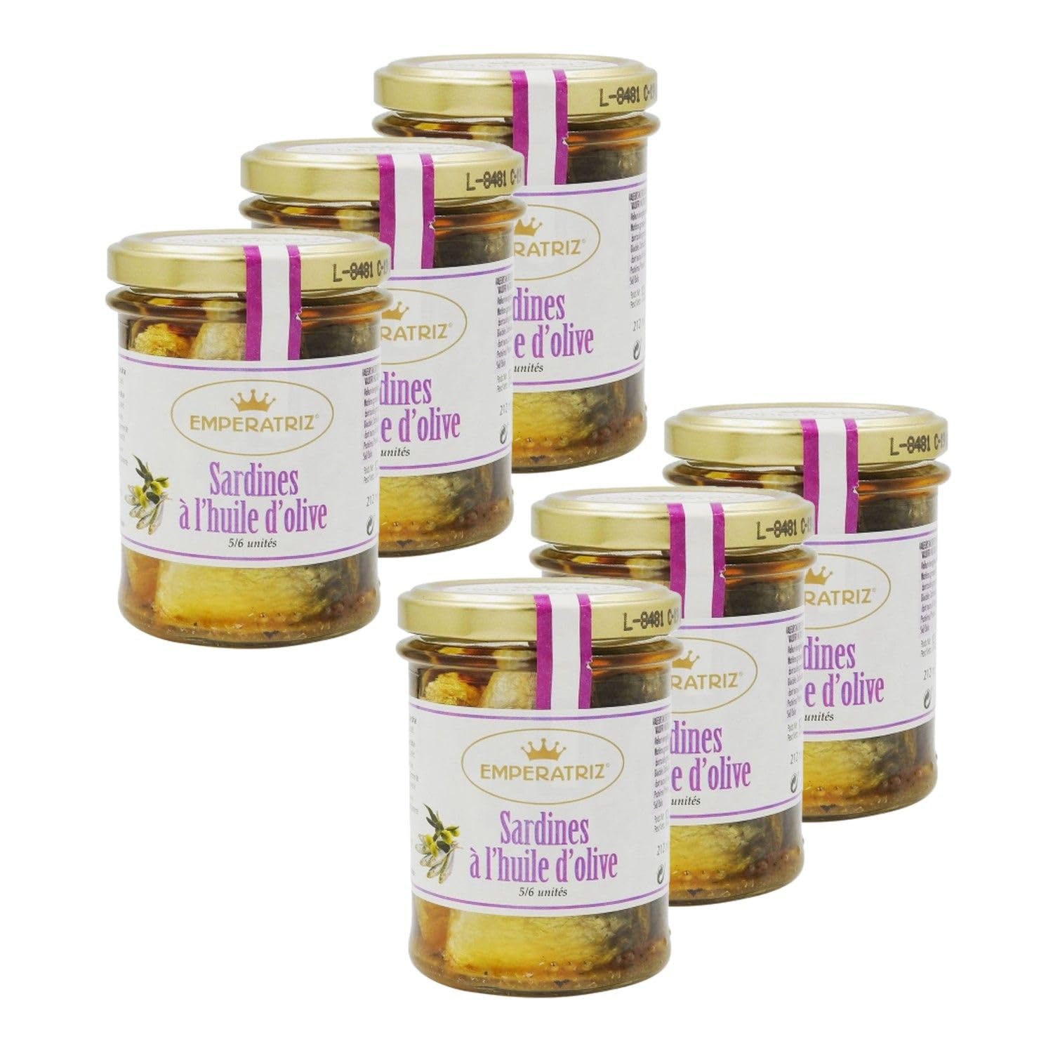 Lot 6x Sardines à l'huile d'olive - Pot 200g