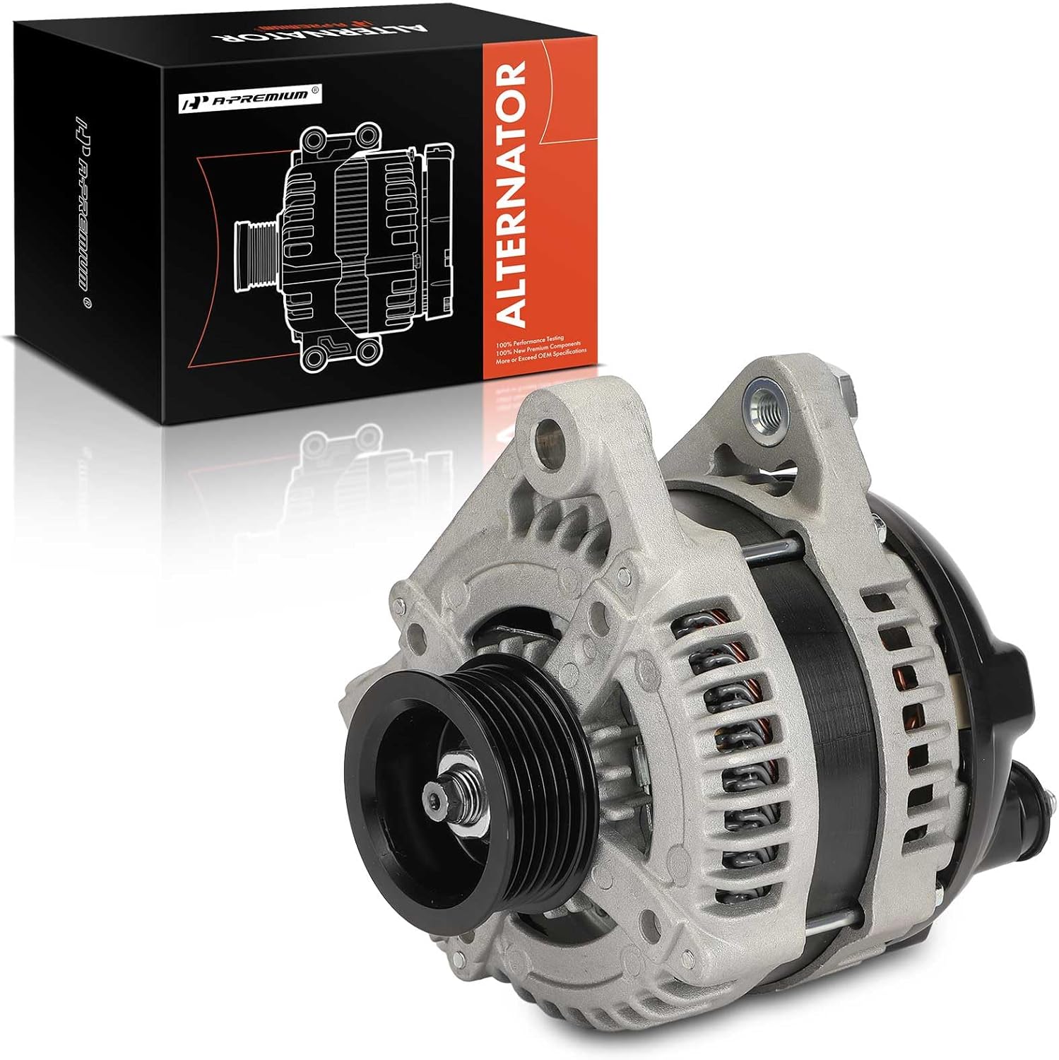 A-Premium Alternator Compatible with Suzuki Grand Vitara 2009-2010 3.2L, 12V 130A 6-Groove Pulley Clockwise, Replace# 3140079K00, 1042102450