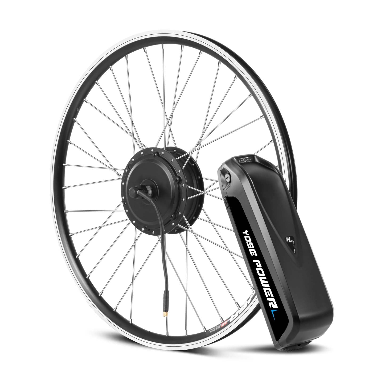 26 inch Ebike Conversion kit 48V500W Rear Front Motor Wheel with 48V13Ah Battery Fit for 6S 7S 8S 9S 10S Cassette Screwed Brushless Motor Kit