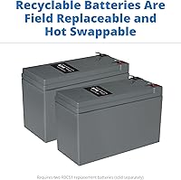 Vista 7 de Sistema de alimentación ininterrumpida, de la marca Tripp Lite, AVR, 120 V, con pantalla LCD, USB y coaxial RJ45 Negro