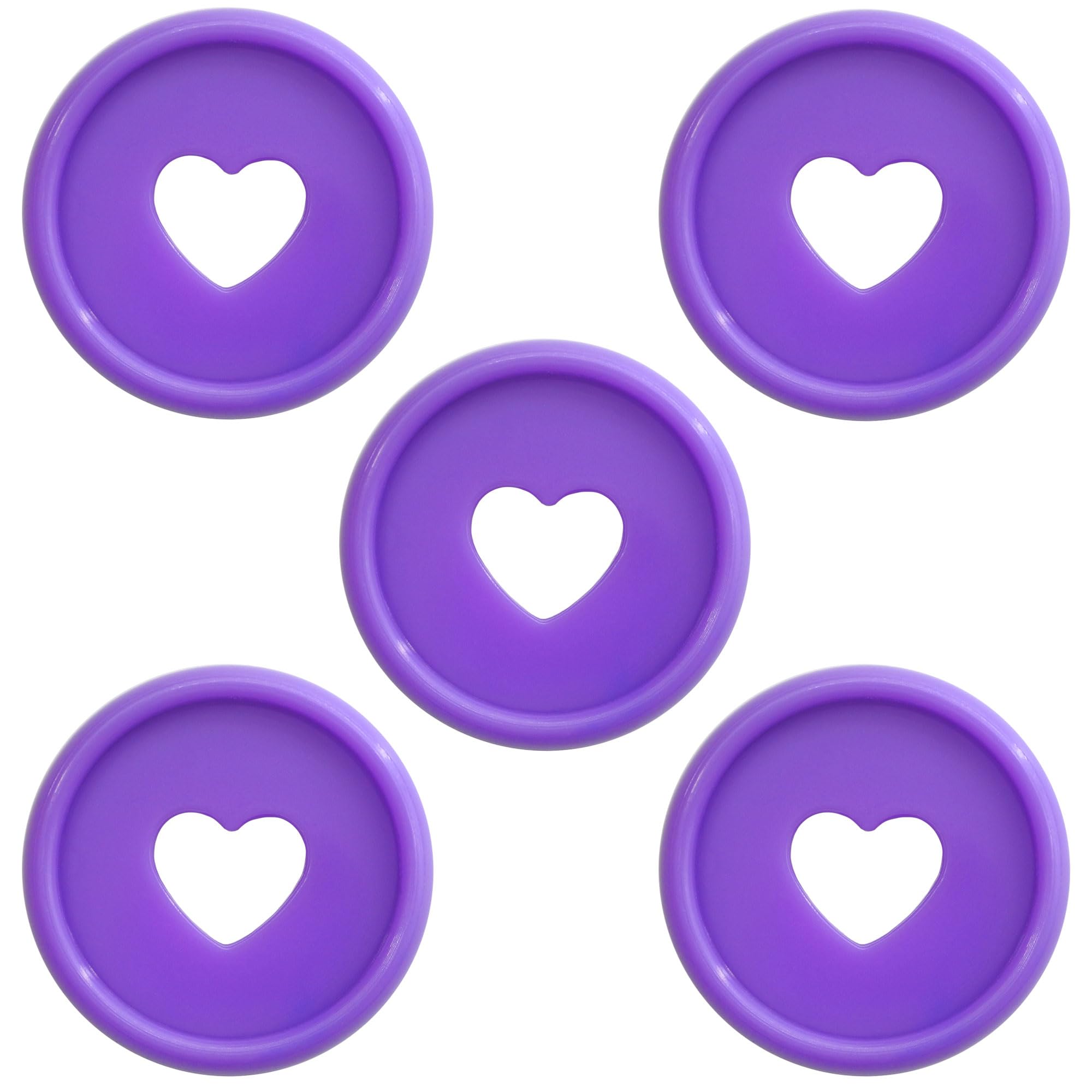 ITSYHPRO 33pcs Planner Discs for Discbound Notebook Accessories 0.94 inch Binder Rings Heart Expansion Disc Binding Discs(33pcs Purple 0.94 inch/24 mm
