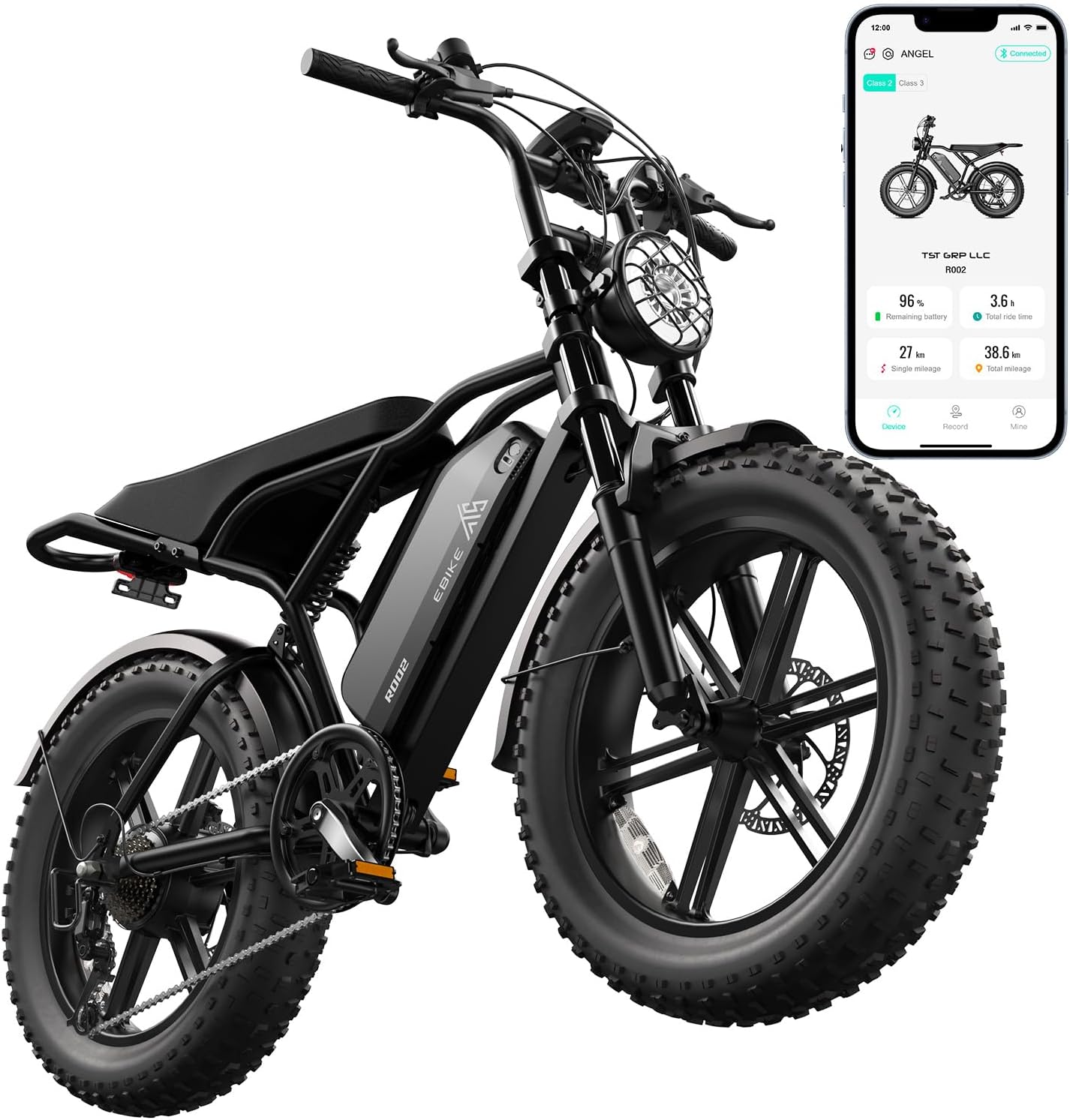 TST 1500W Peak elektrische fiets voor volwassenen, 20 "vetband, all-terrain, 60/110 mijl, 28 mph, 48v batterij