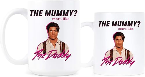 Miniatura 2 de LibbysDesignsStore The Mummy More Like The Daddy - Taza blanca, 15 onzas, color blanco