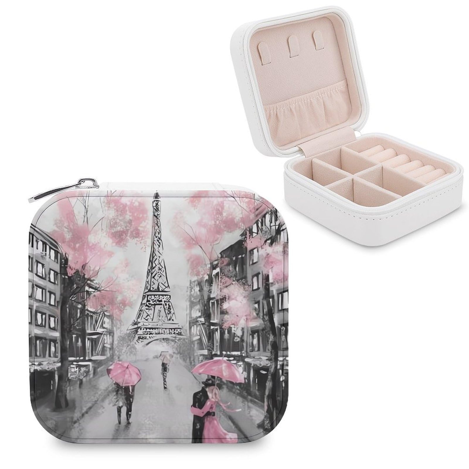 Étui de rangement pour bijoux de voyage rose : fini les colliers emmêlés
