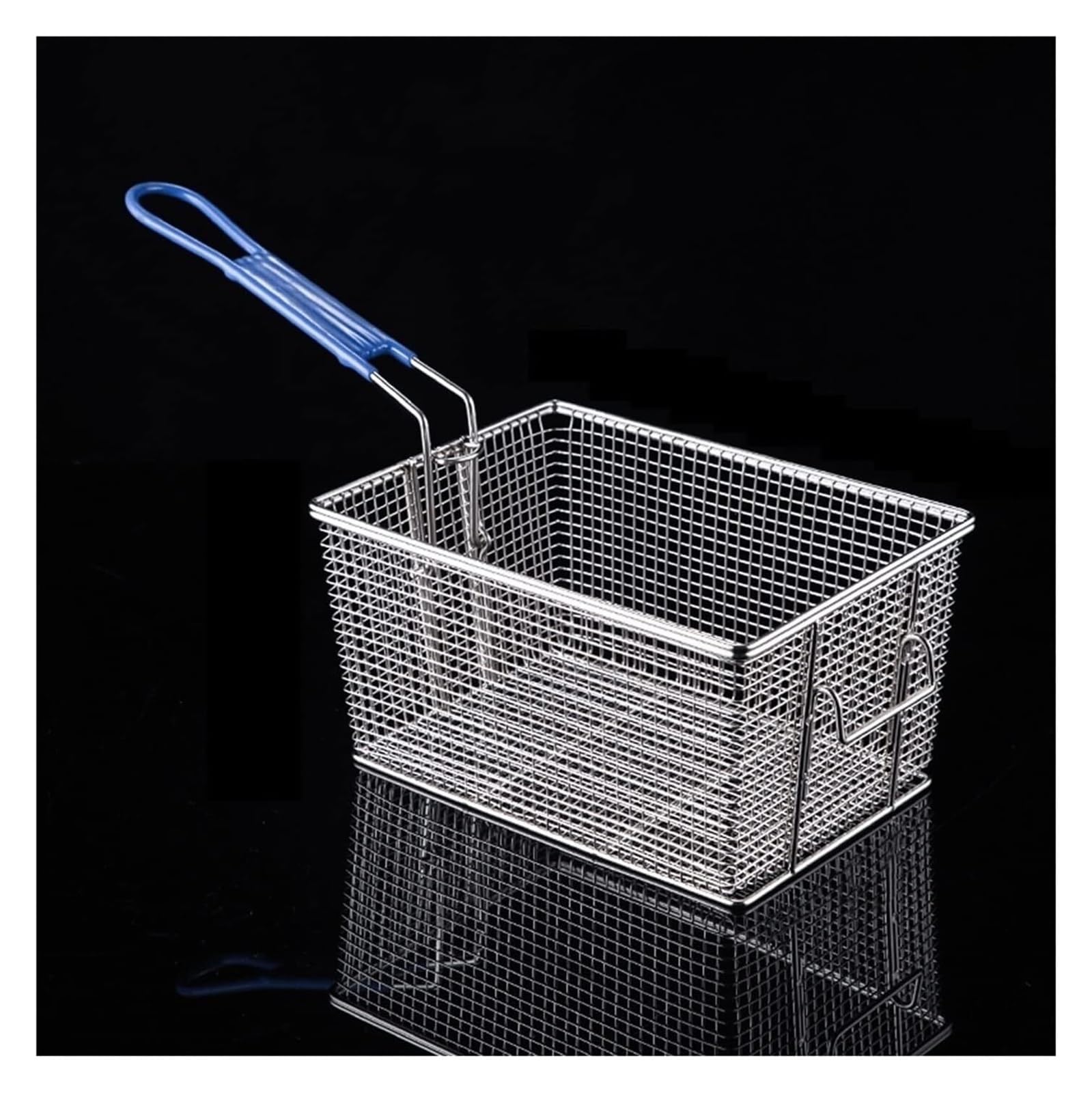 YUZGUHEY Frying Basket with Handle, Stainless Steel for French Fries Onion Rings and Chicken Nuggets