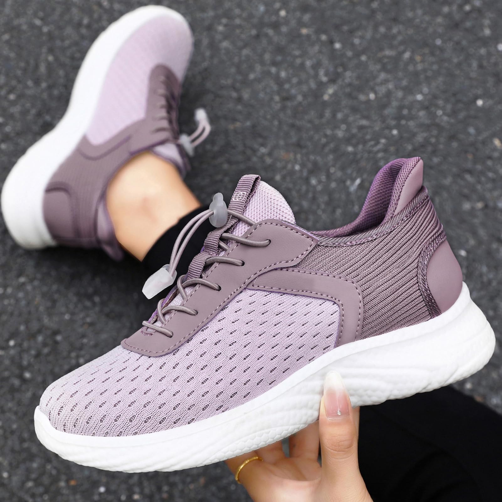 Damskie buty dla cukrzyków, ortopedyczne, zdrowotne, oddychające, antypoślizgowe, antypoślizgowe, buty do chodzenia, buty outdoorowe, modne buty do biegania, obcas klinowy