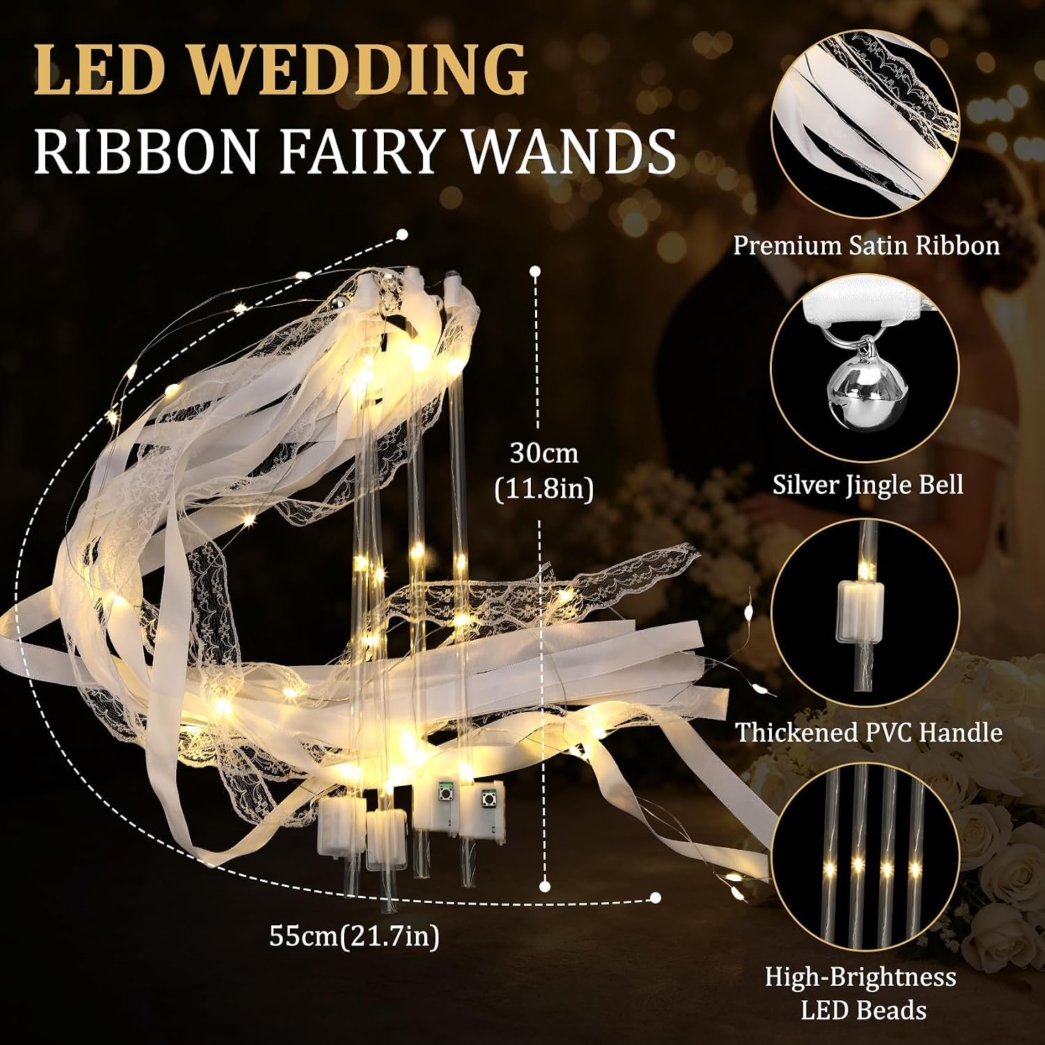 200 baguettes lumineuses pour mariage