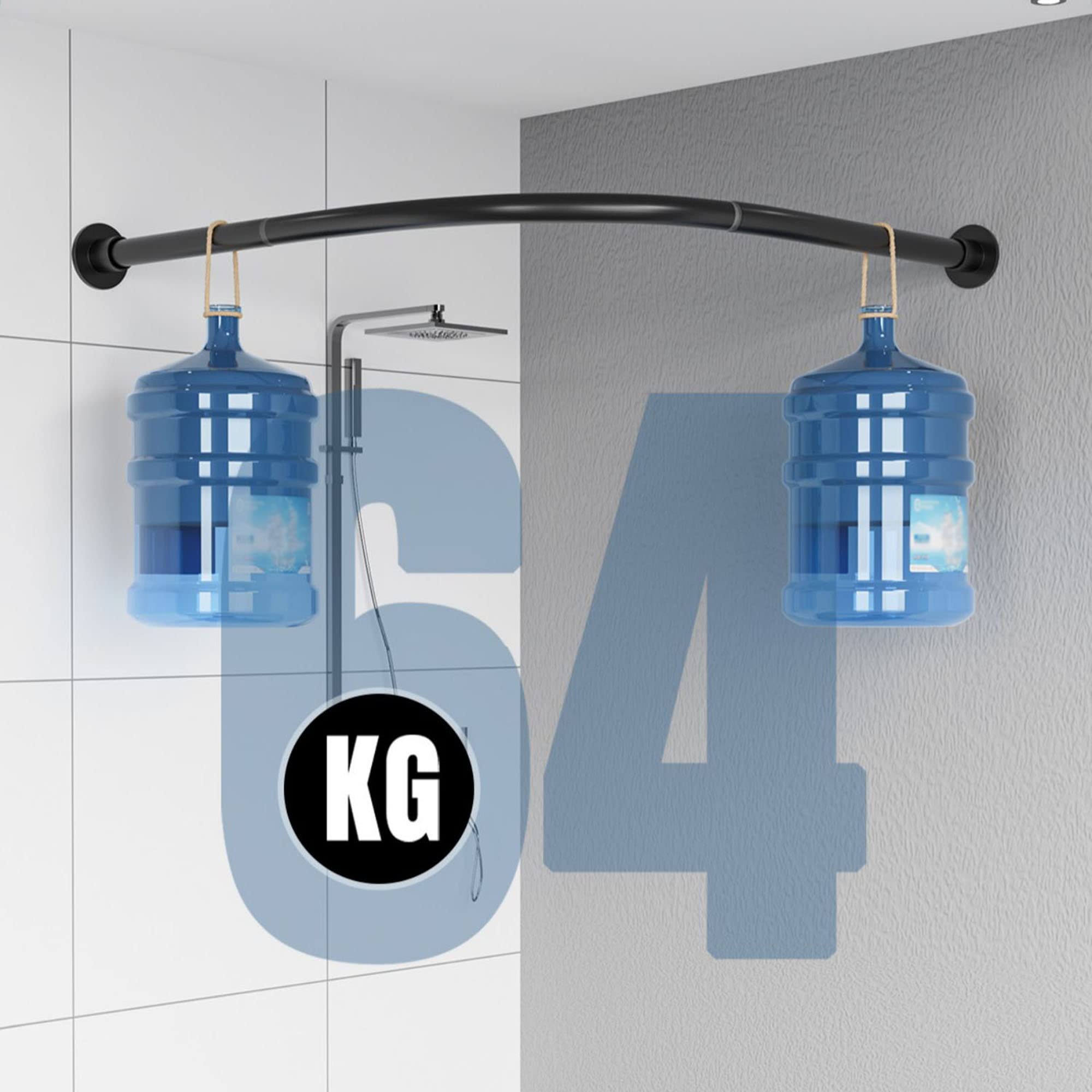 Barra de ducha extensible de acero inoxidable, sin taladro, barra de ducha ajustable para baño y bañera, ideal para decoración del hogar y regalos