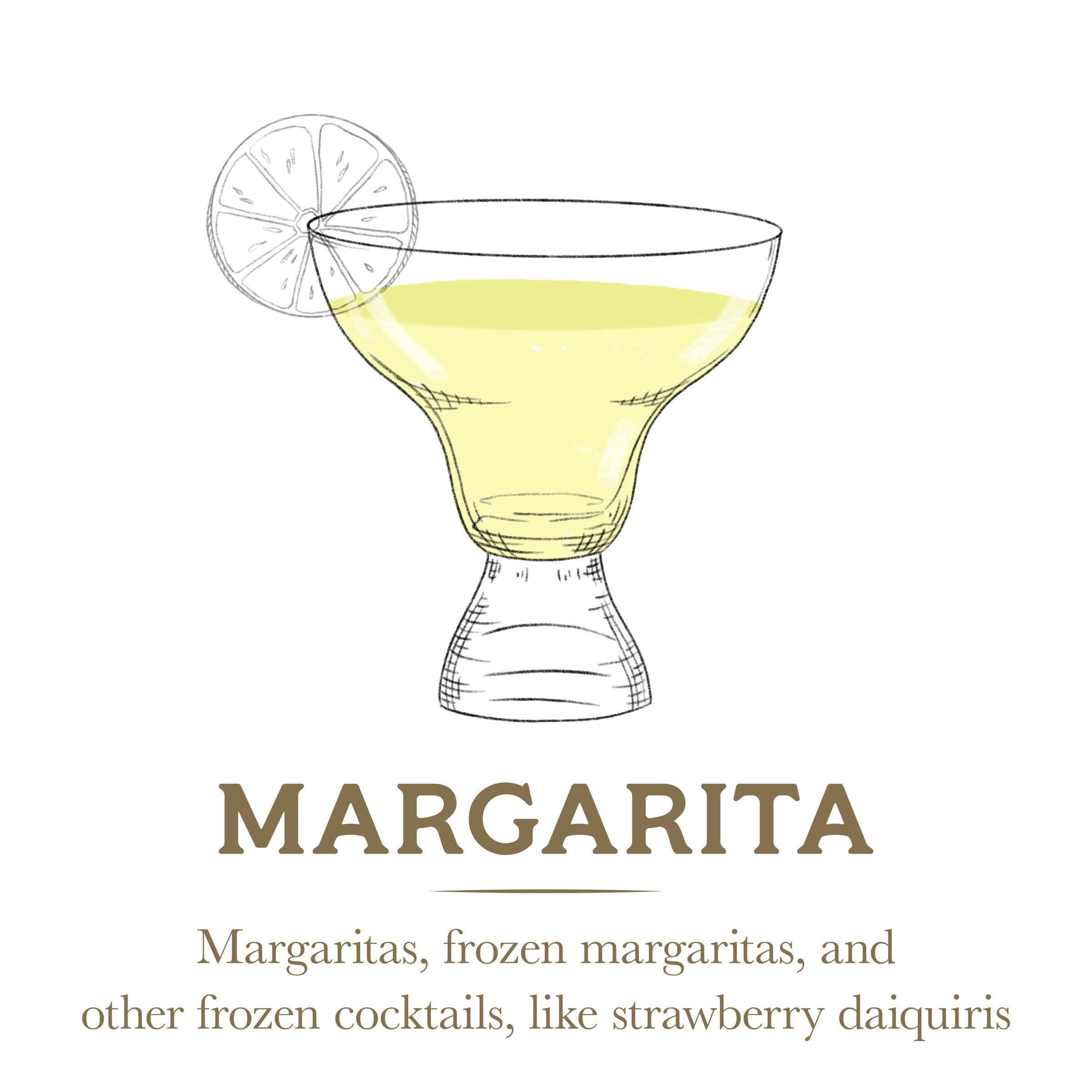 MIKASA Craft Cocktail - Juego de 4 vasos de margarita sin tallo, 12.5 onzas, transparente