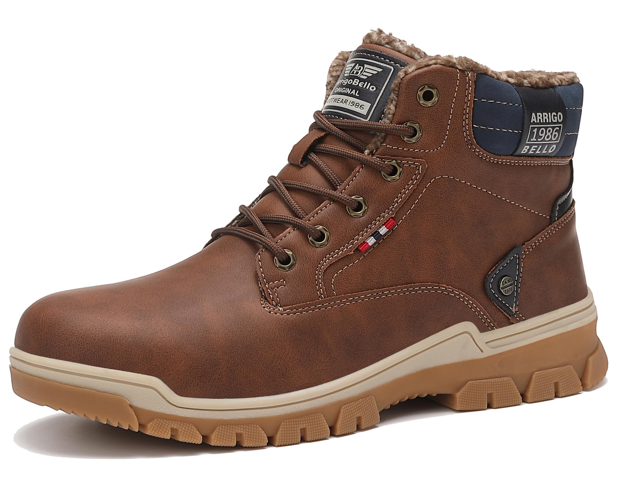 ARRIGO BELLO Stivali Uomo Invernali Scarpe Inverno Calda Foderato Montagna Antiscivolo Trekking Boots Scarponcini Neve Taglia 41-46EU
