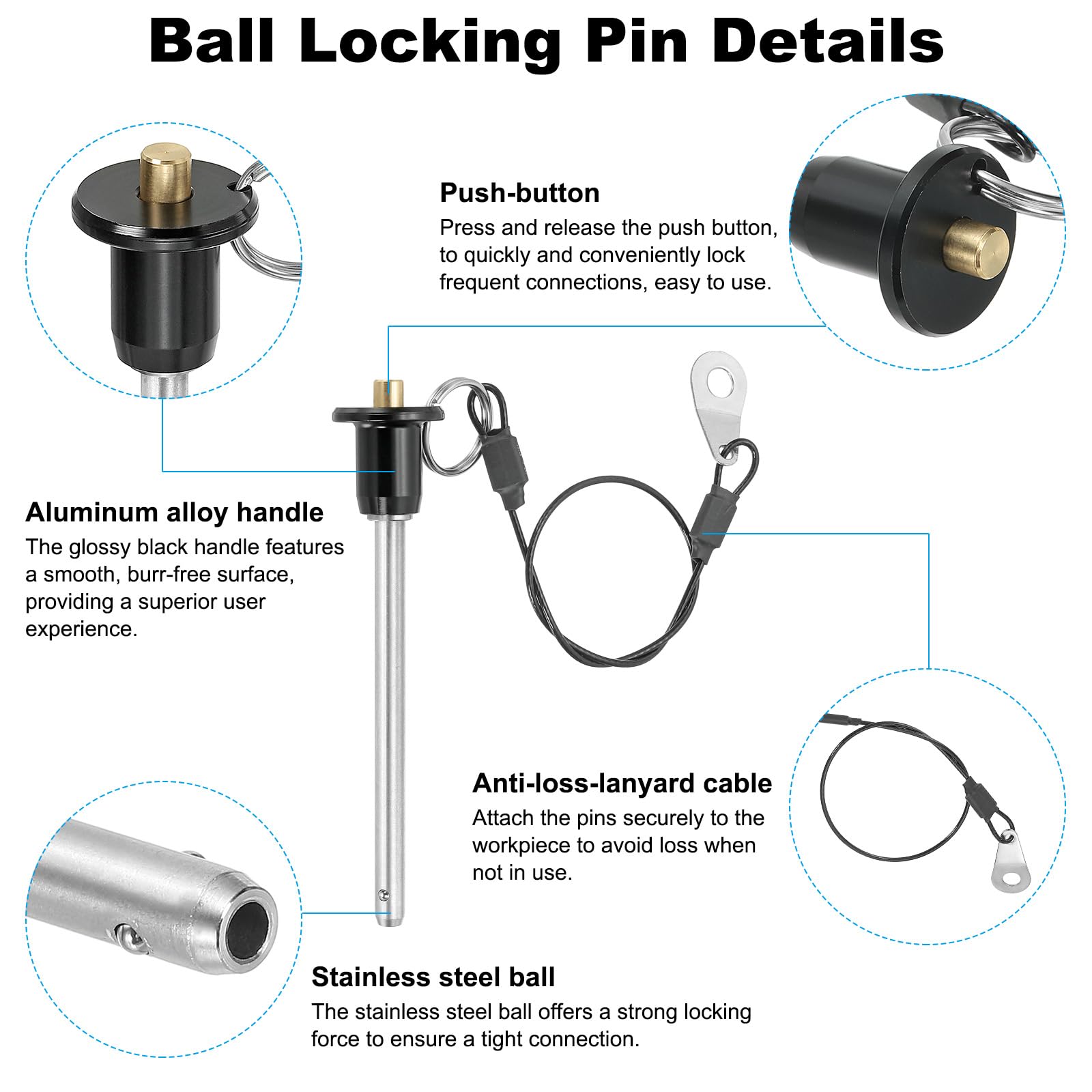 PATIKIL Quick Release Pin 3/16" x 2.36" - Image 3