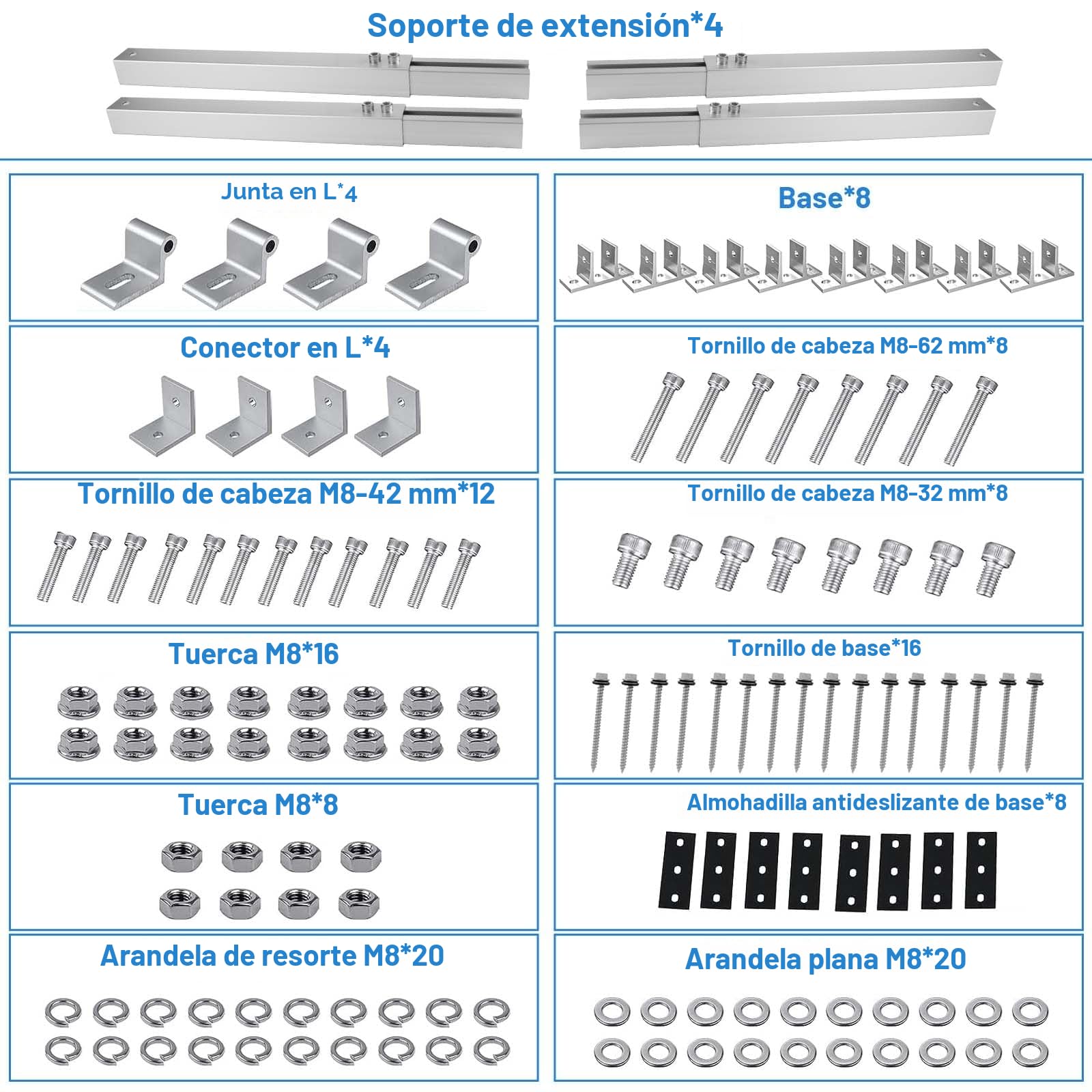 Royouzi Soporte para Panel Solar,1 Pares de Soporte para Panel Solar de Suelo de Aluminio con áNgulo Ajustable de 15°-30°, Adecuado para Barcos, Autocaravanas, Sistemas de Techo Fuera de La Red (2)