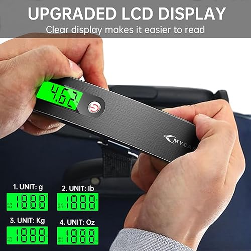 Miniatura 2 de Báscula digital de equipaje báscula colgante de alta precisión de 110 lb 50 kg con retroiluminación ultra portátil, báscula digital de viaje de
