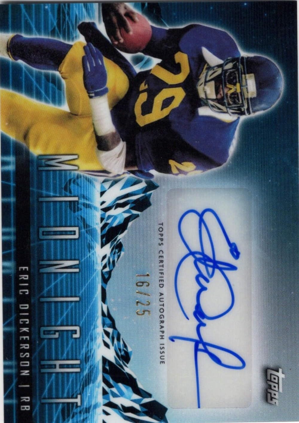 2024 Topps Midnight Eric Dickerson #HZSED Horizon Signatures Los Angeles Rams Football Card