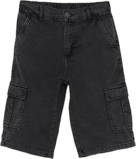 LC واكيكي شورت جينز كارجو بخصر مطاطي للاولاد