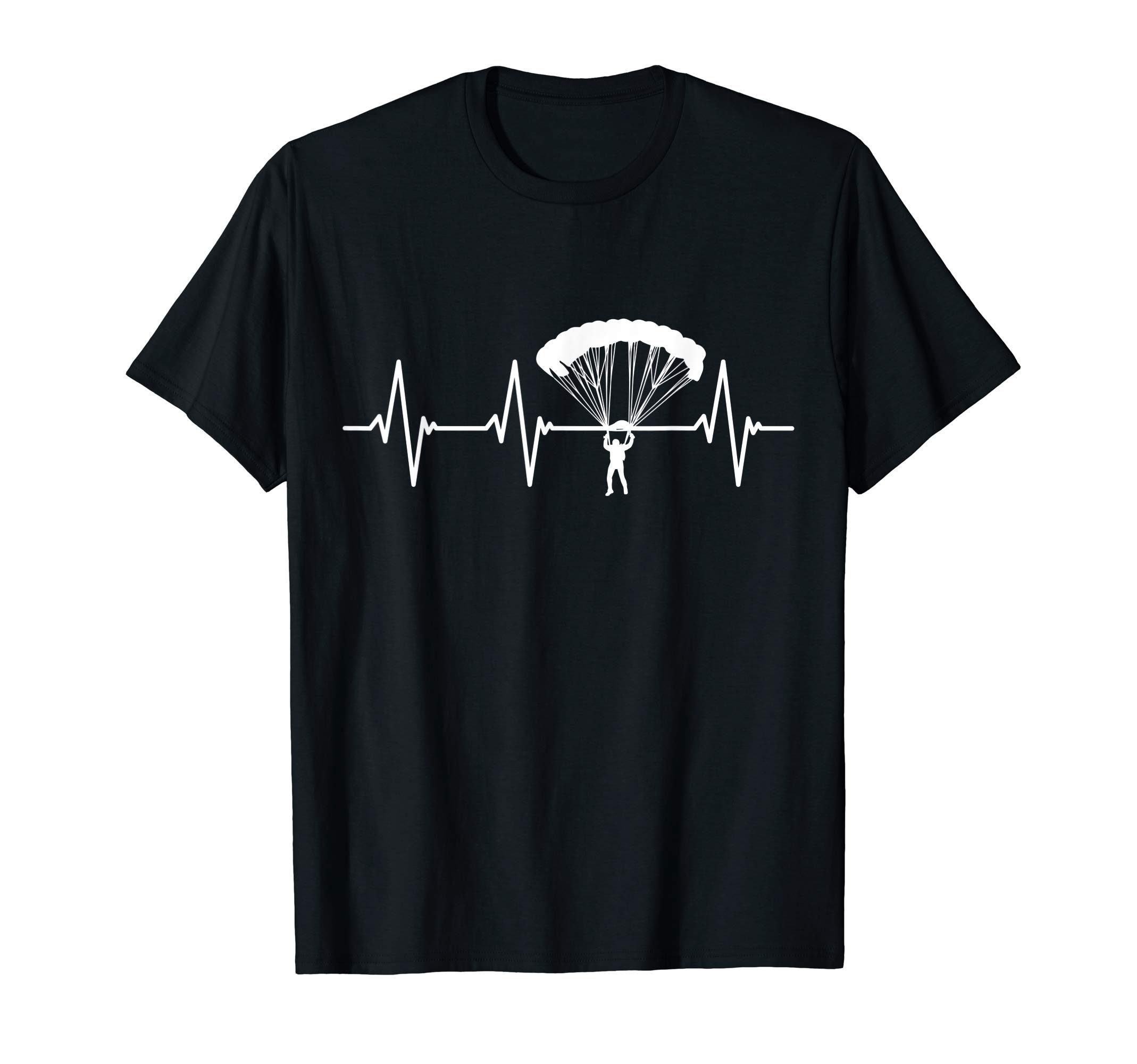 Skydiving Apparel Skydiver Heartbeat Parachuting T-Shirt