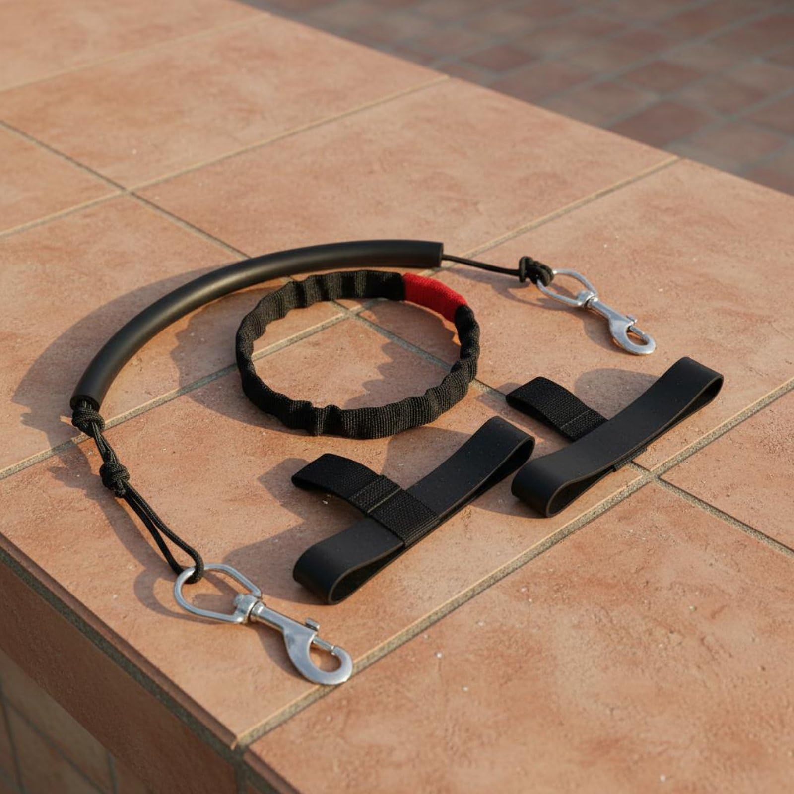 rockible Sangle de Bouteille de Plongée Ensemble de Gréement Cylindre Harnais Colliers Réglables Poignée Caoutchouc Acier Inoxydable 316 Adaptée aux Plongées Profondes Sorties Bateau Club