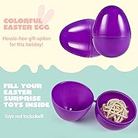 Vista 2 de JOYIN 200 huevos de Pascua de plástico de 2.3 pulgadas, huevos de Pascua vacíos rellenables, coloridos huevos de plástico brillantes a granel